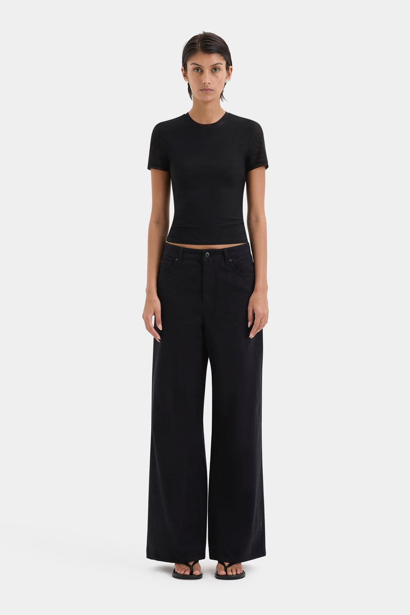 SIR the label Stella Wide Leg Jean Washed Black