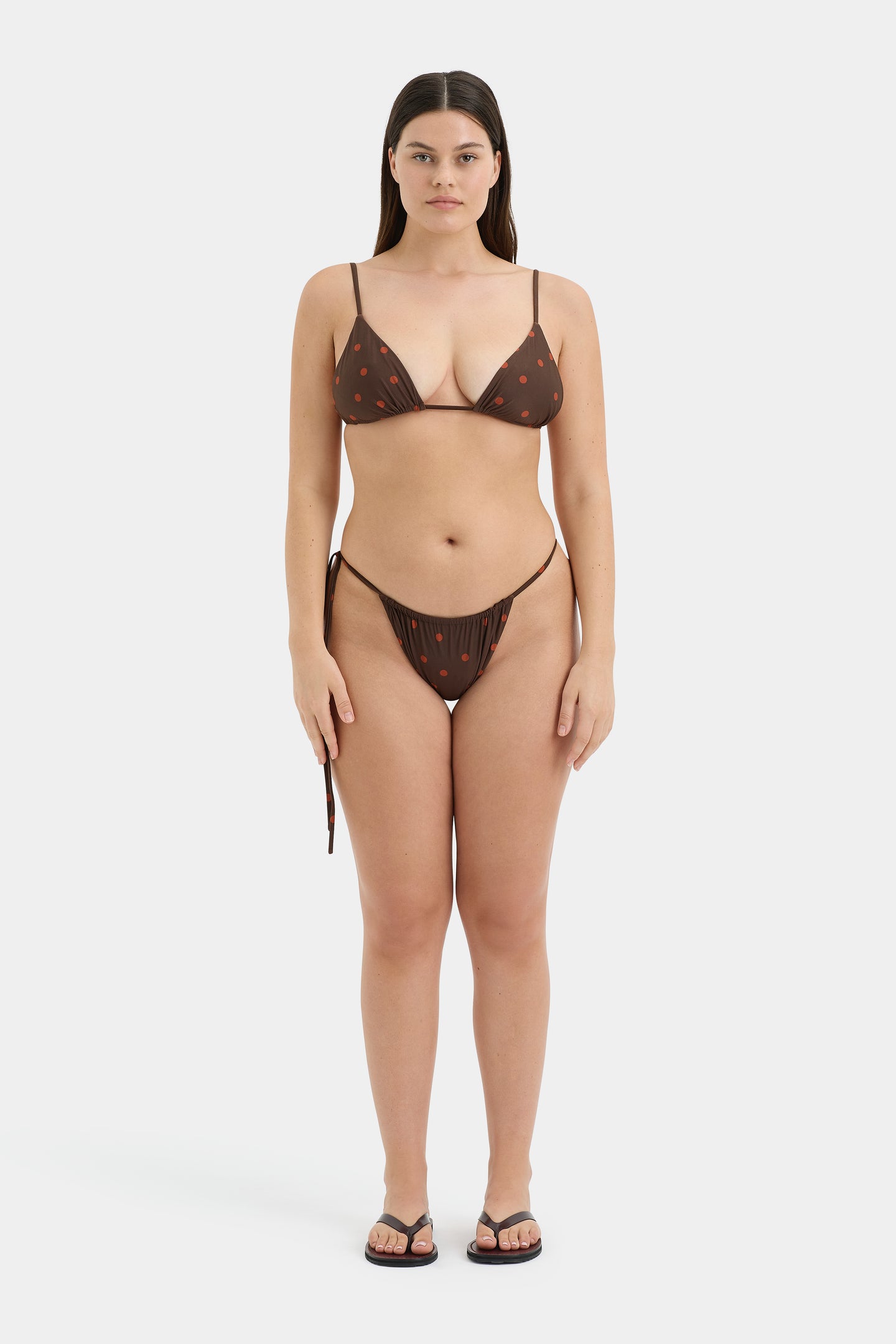 SIR the label Alina String Brief CHOCOLATE DOT