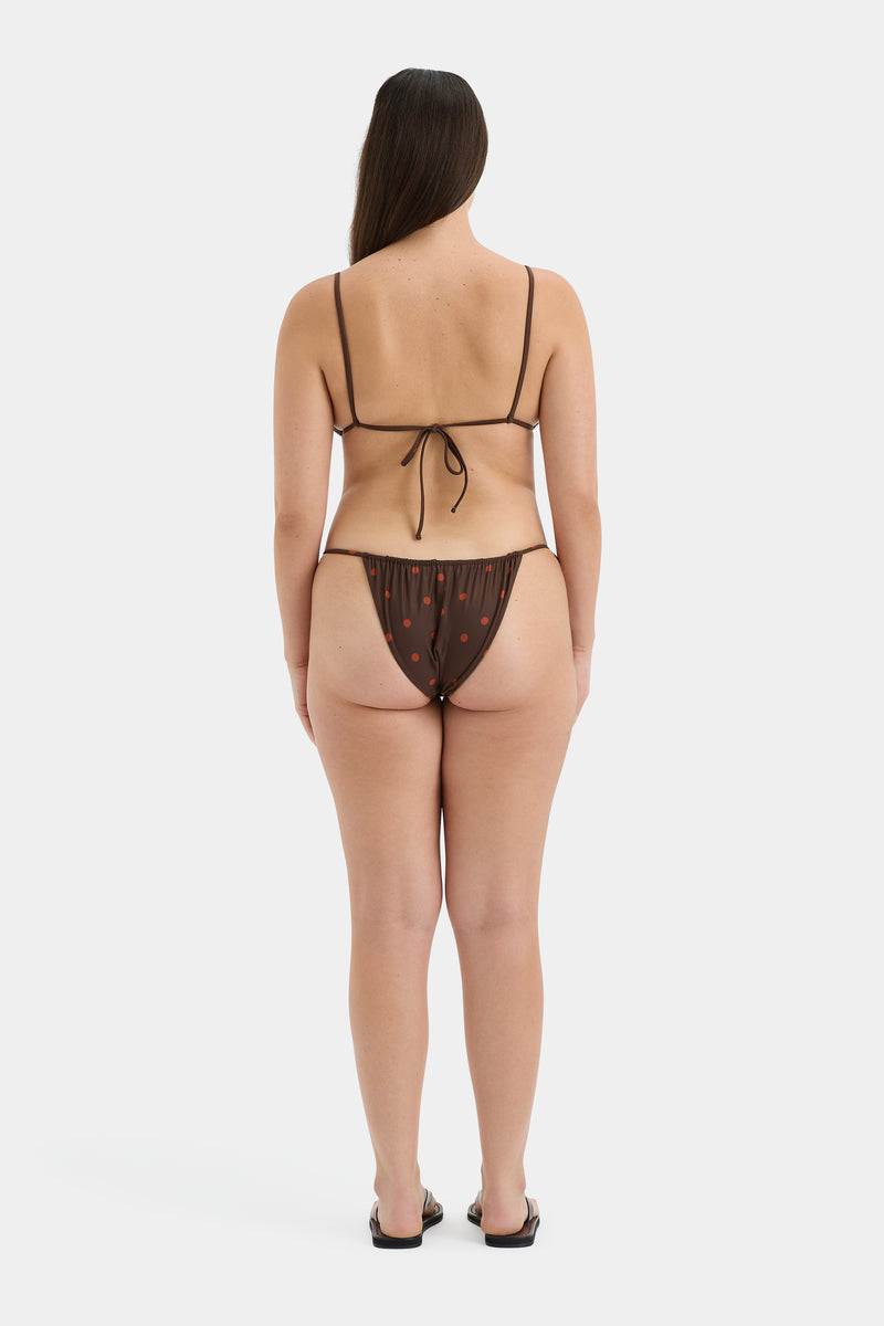 SIR the label Alina String Brief CHOCOLATE DOT