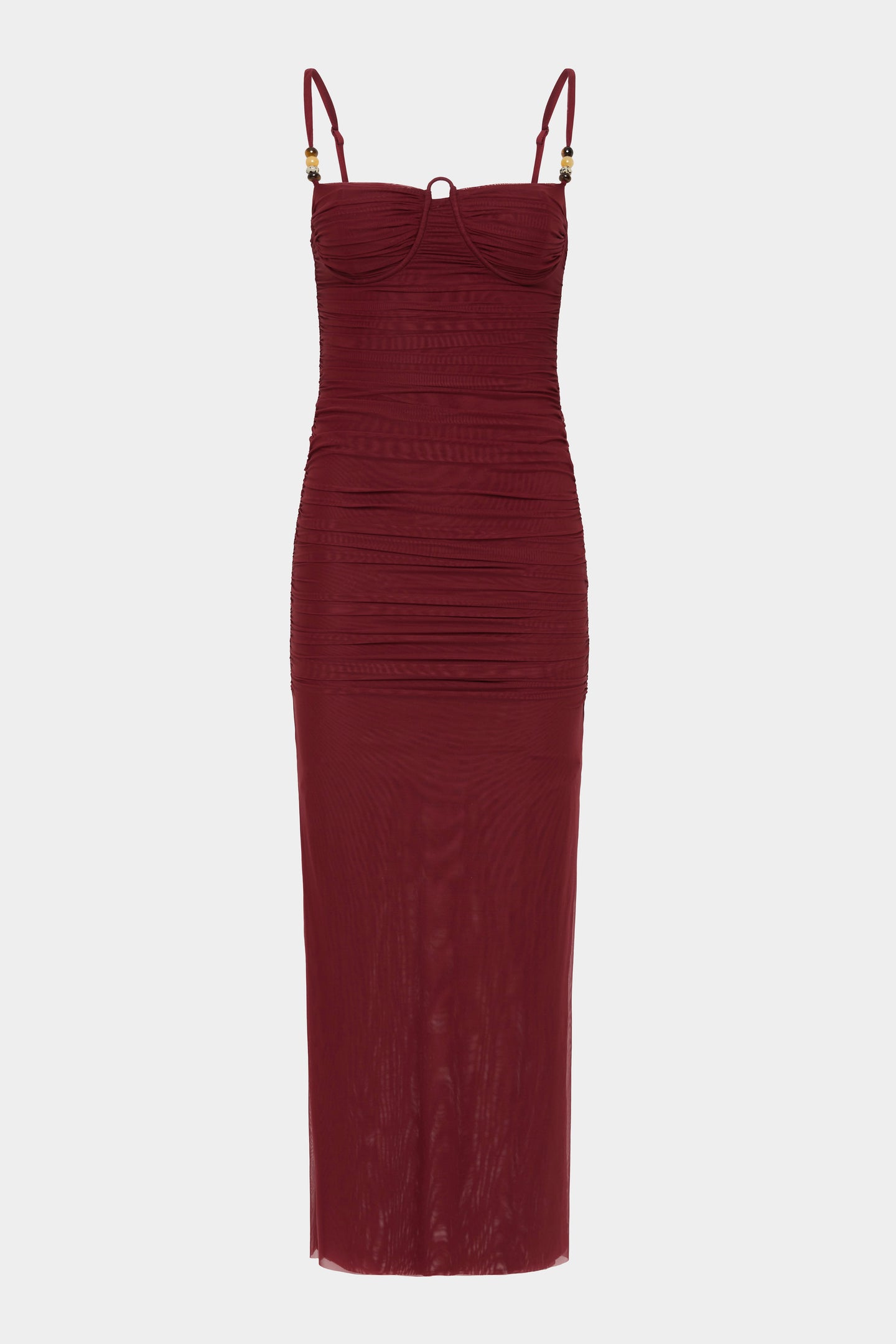 SIR the label Jacques Beaded Midi Dress BERRY