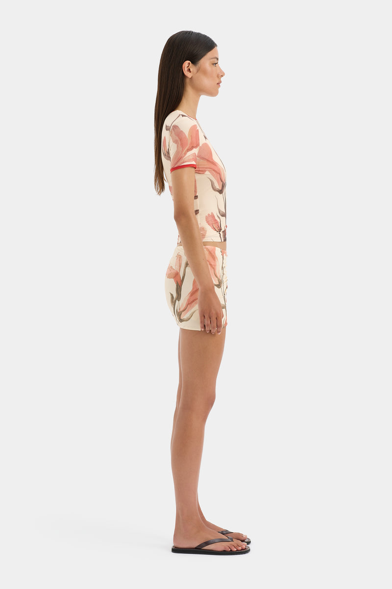 SIR the label Hana Mini Skirt Gladioli Print