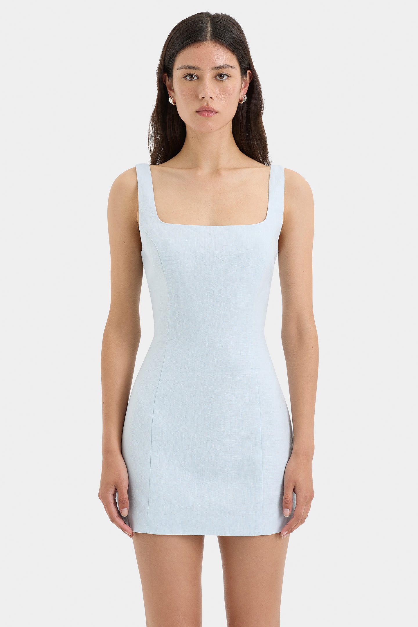 SIR the label Iris Tie Mini Dress LIGHT BLUE