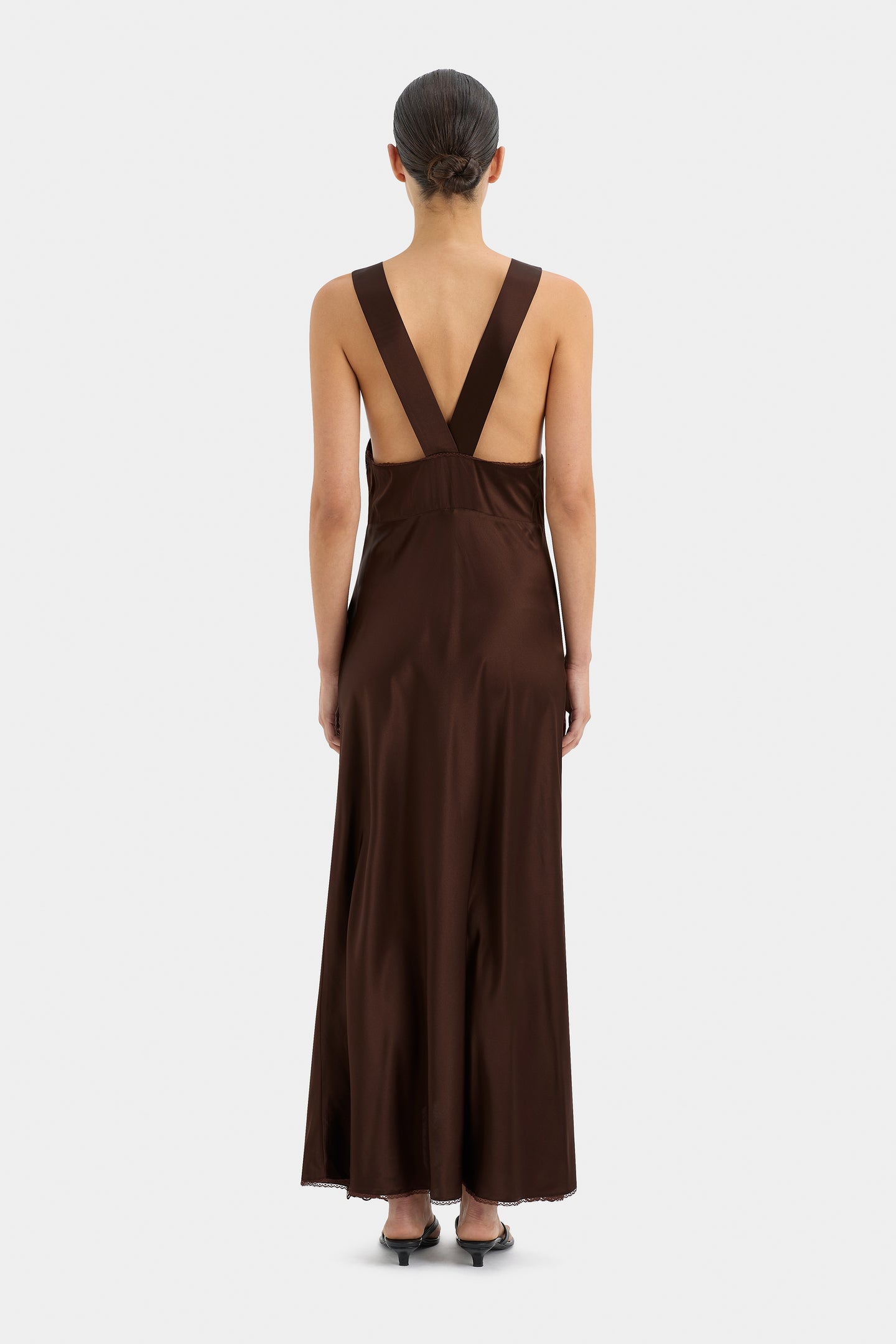SIR the label Aries Cut Out Gown Chocolate