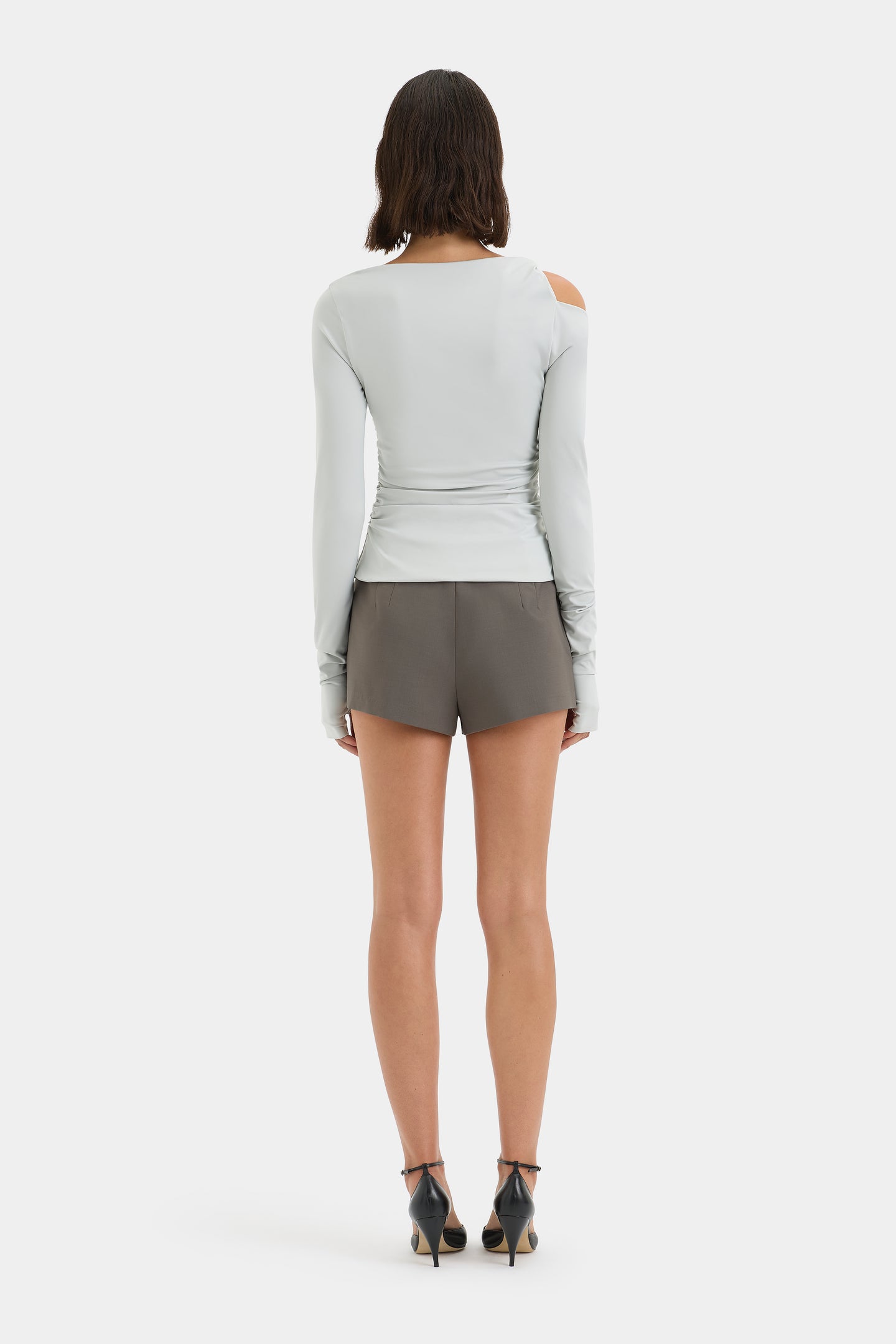 SIR the label Elm Long Sleeve Top Grey Blue