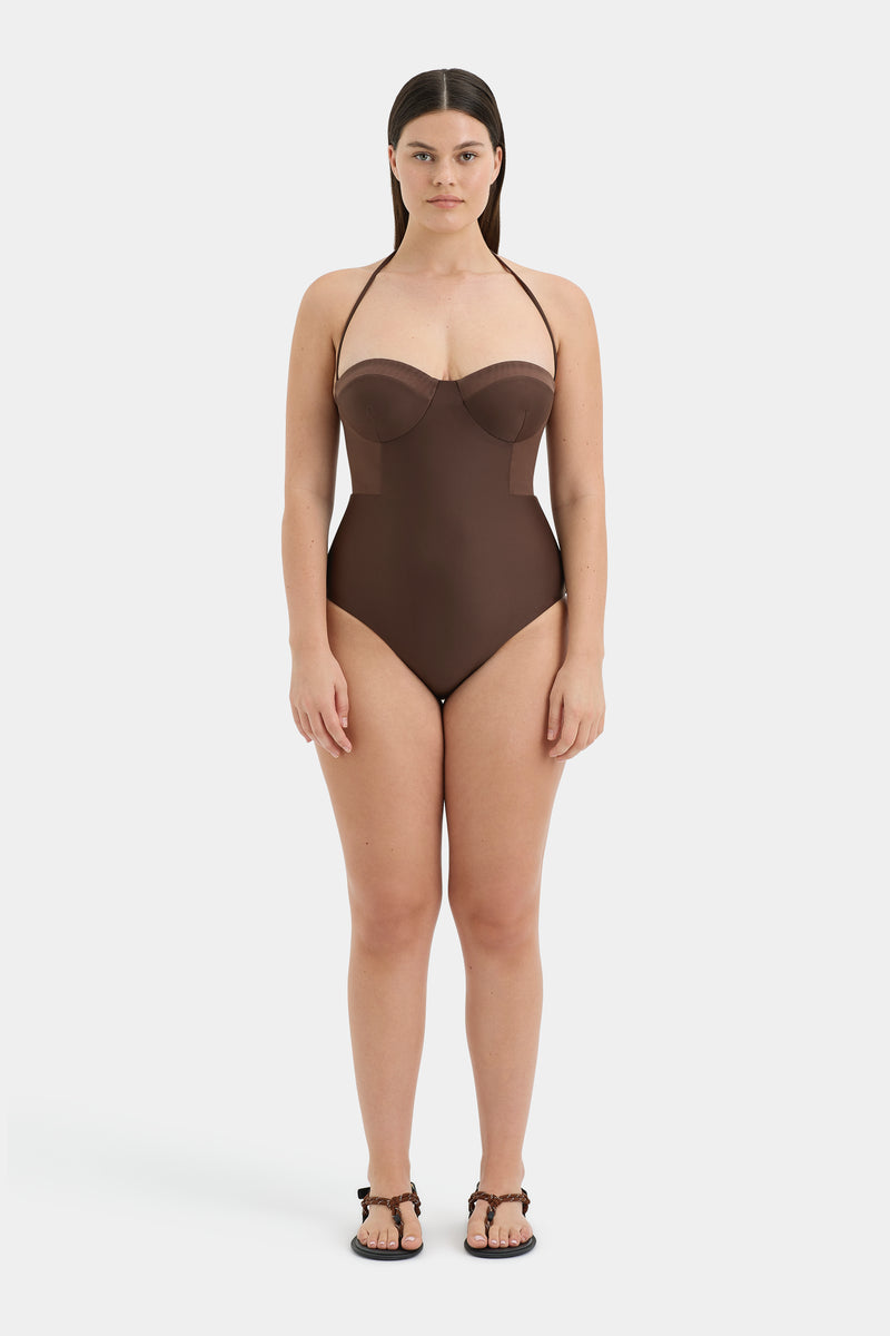 SIR the label Dunes Splice One Piece CHOCOLATE