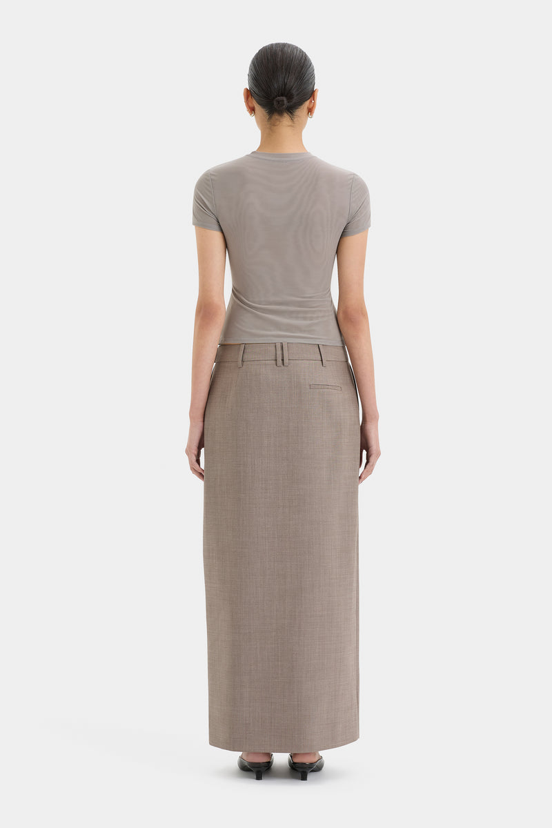 SIR the label Leonardo Belted Skirt TAUPE