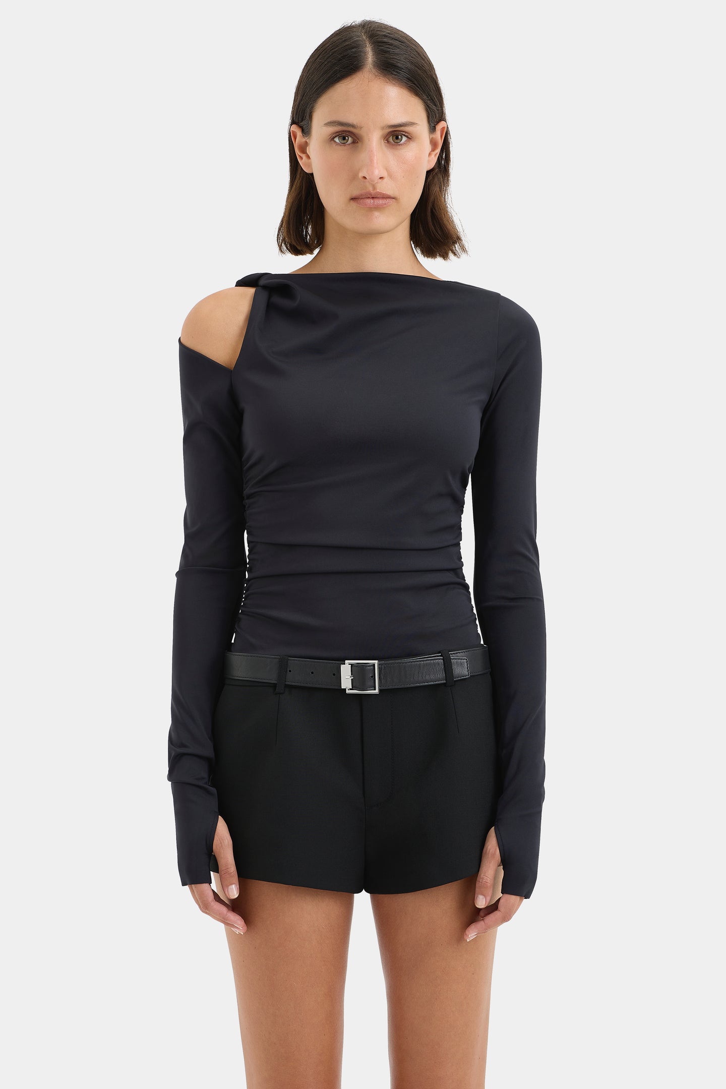 SIR the label Elm Long Sleeve Top Black