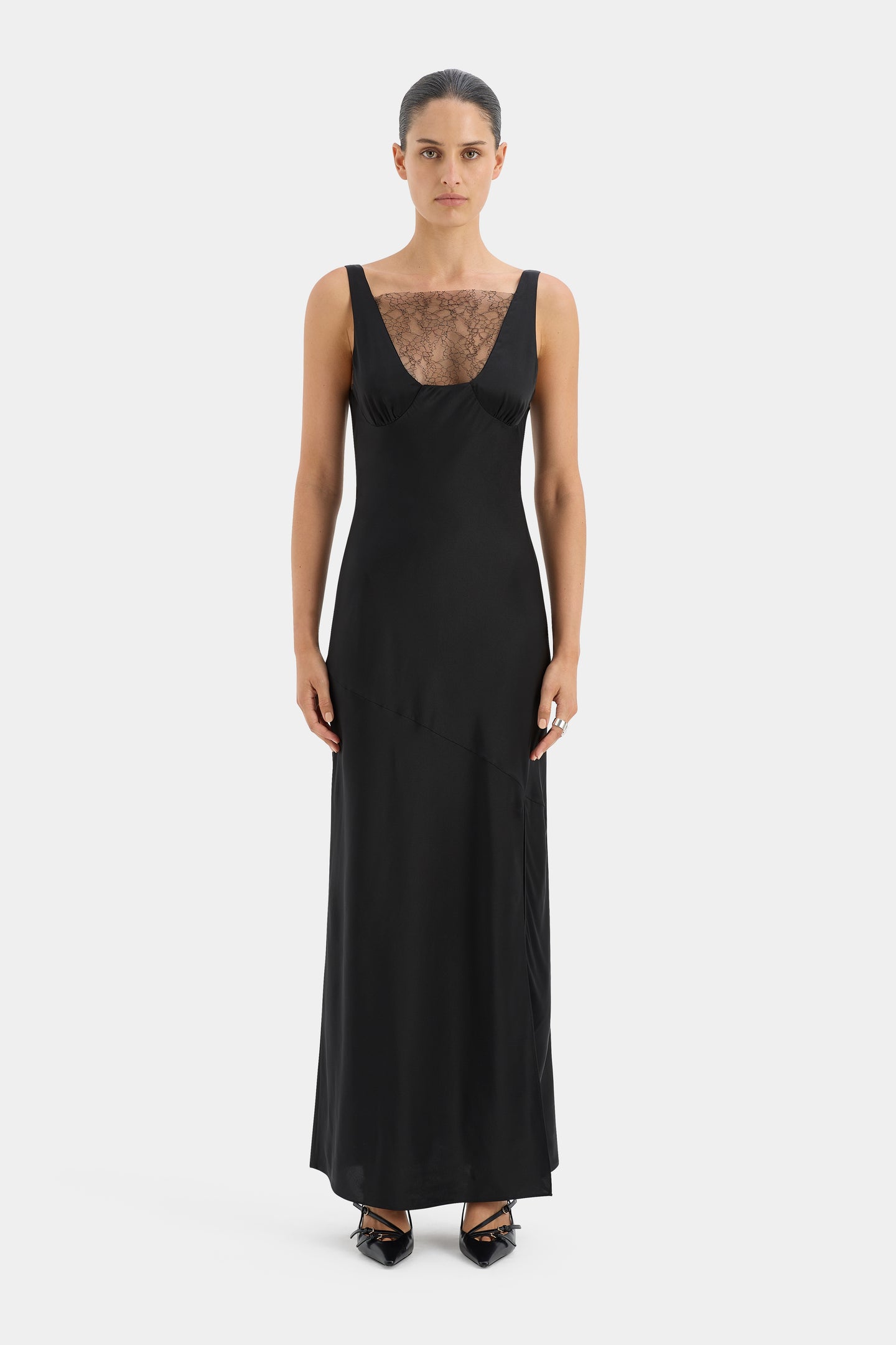 SIR the label Dunya Lace Gown BLACK