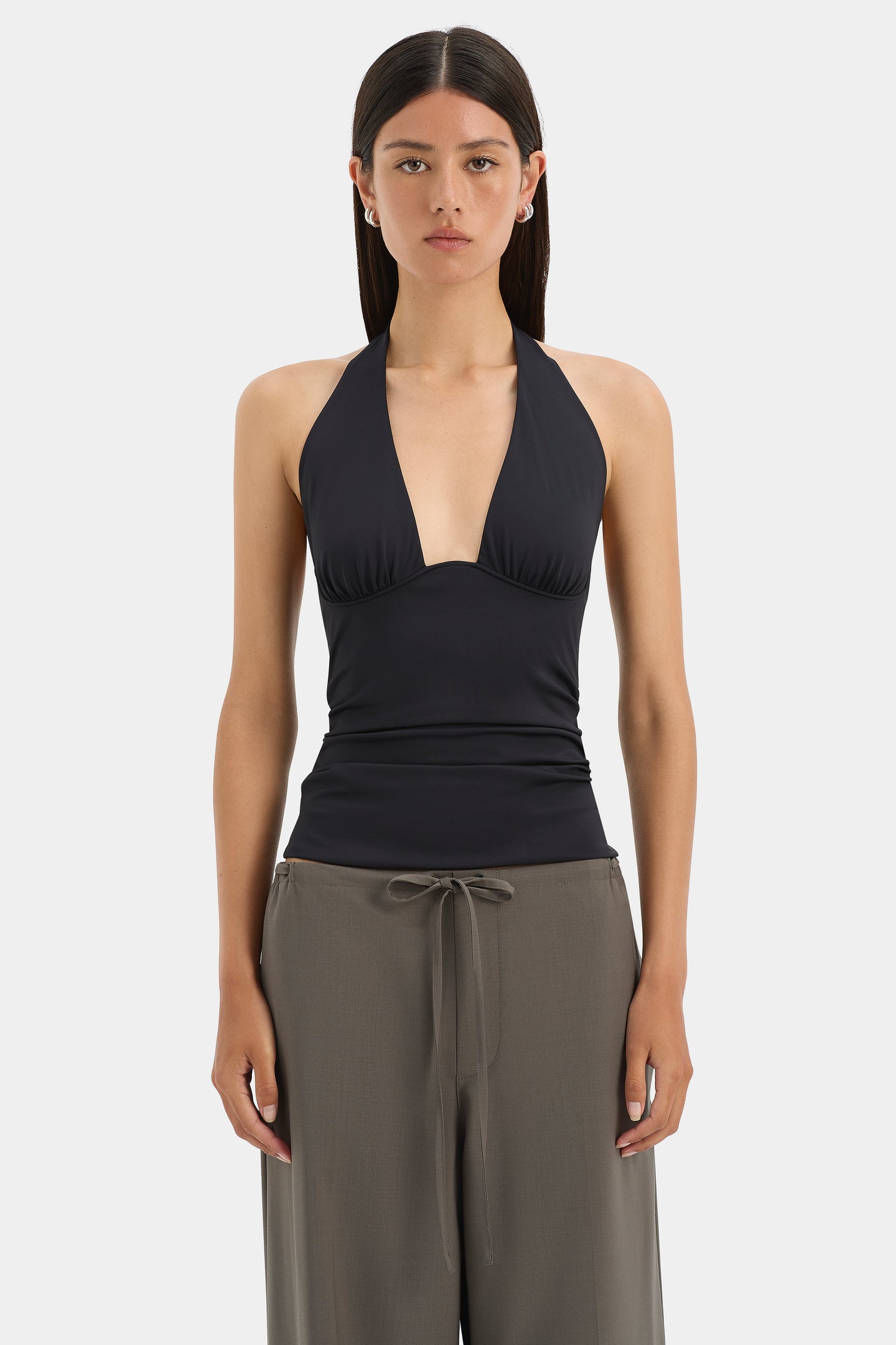 SIR the label Elm Halter Top Black