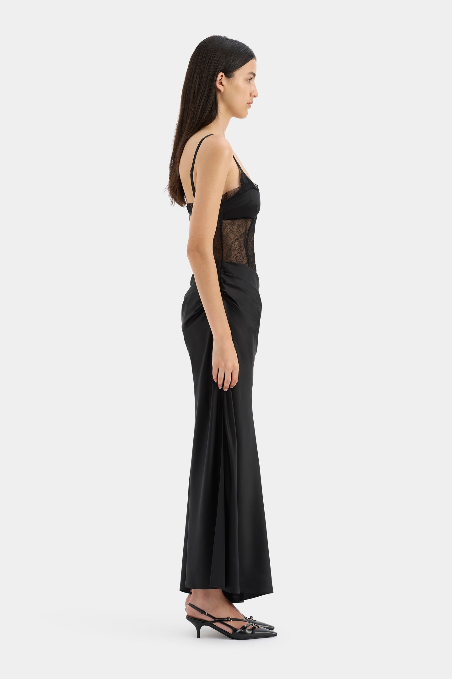 SIR the label Dunya Draped Gown BLACK