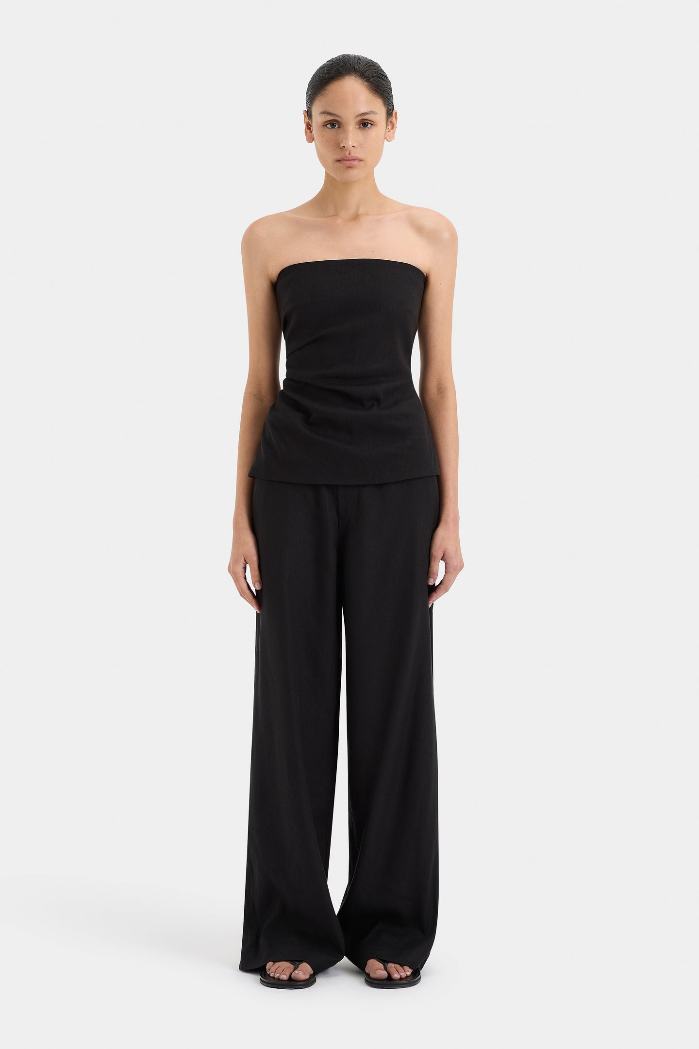 SIR the label Dorian Pleated Bodice BLACK