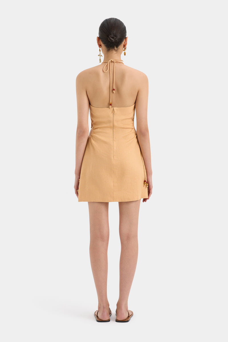 Ramona Wrap Halter Mini Dress Multi Size 1 & 2