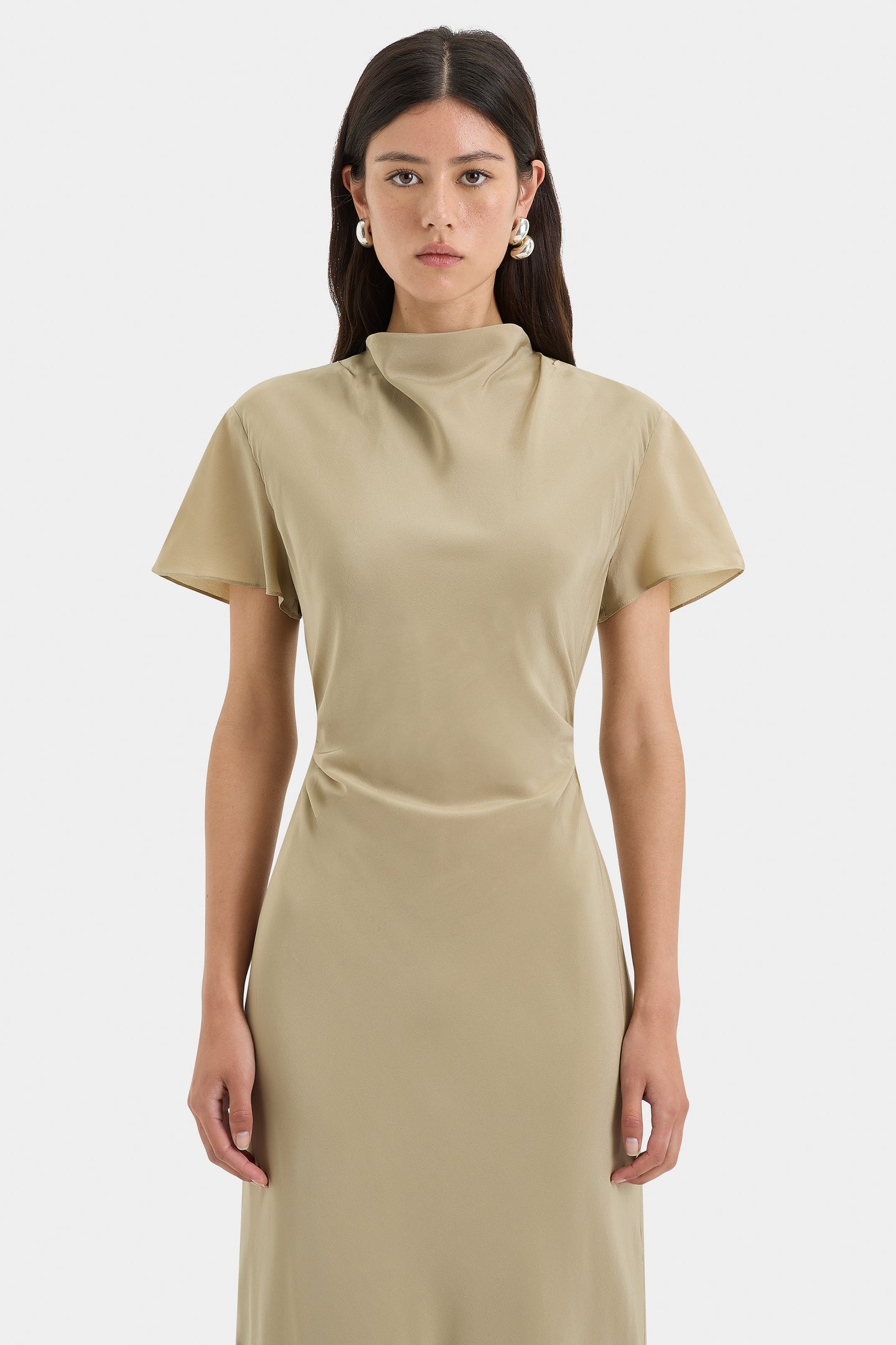 SIR the label Seameadow Bias Dress OLIVE