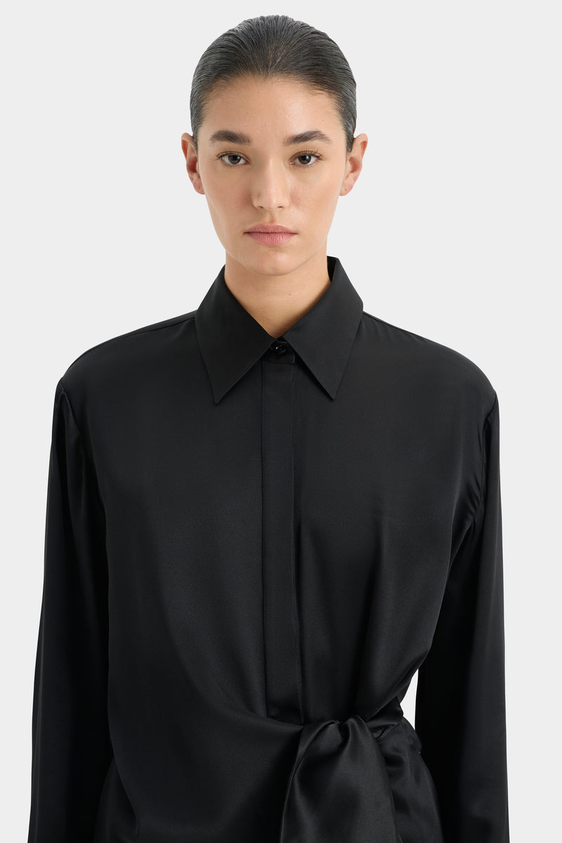 SIR the label Sorrento Shirt Dress BLACK