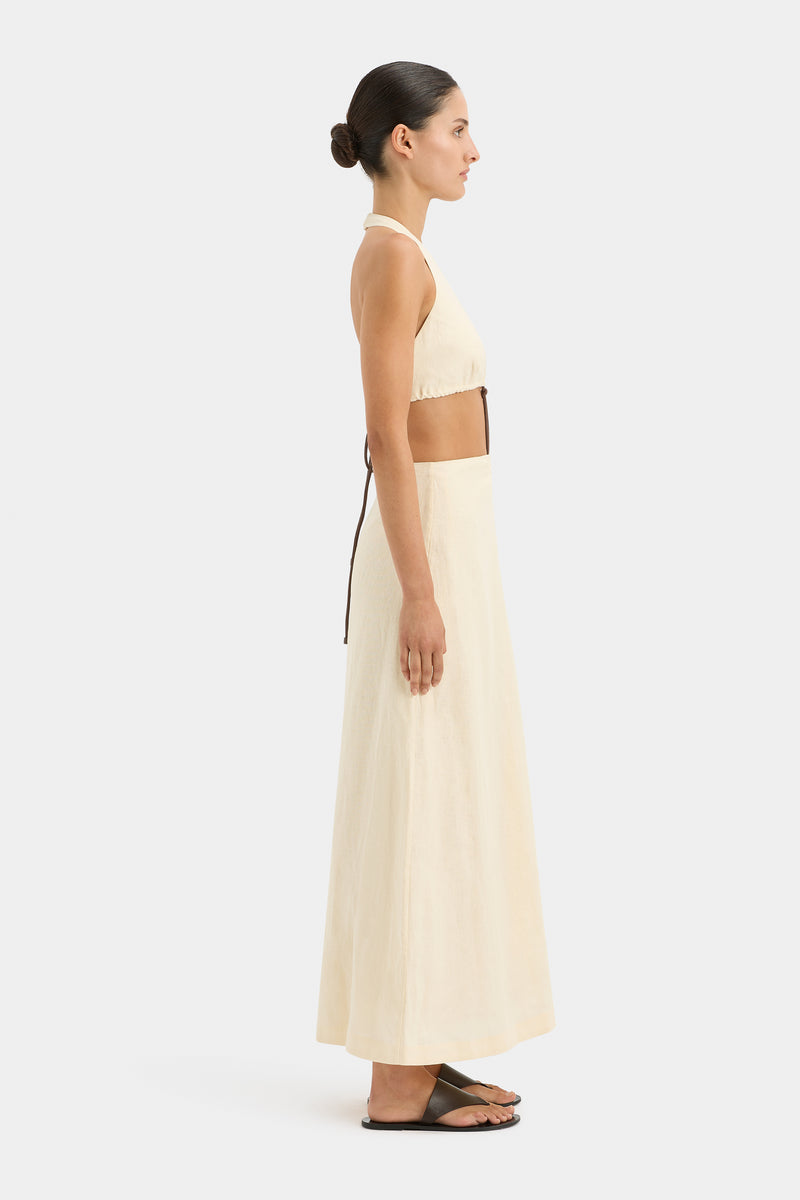 SIR the label Josefina Corded Cut Out Dress CREME
