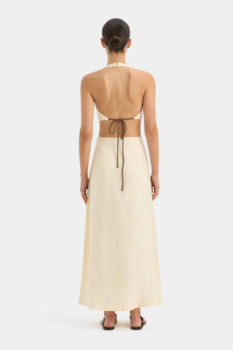 SIR the label Josefina Corded Cut Out Dress CREME