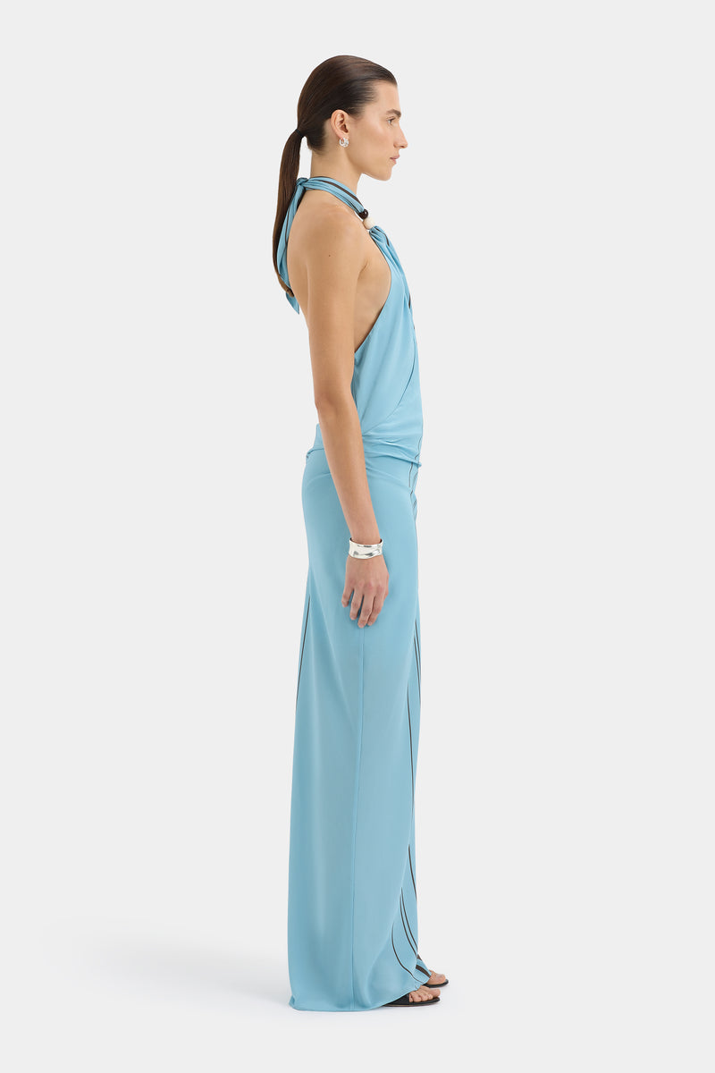 Rioja Halter Scarf Maxi Dress