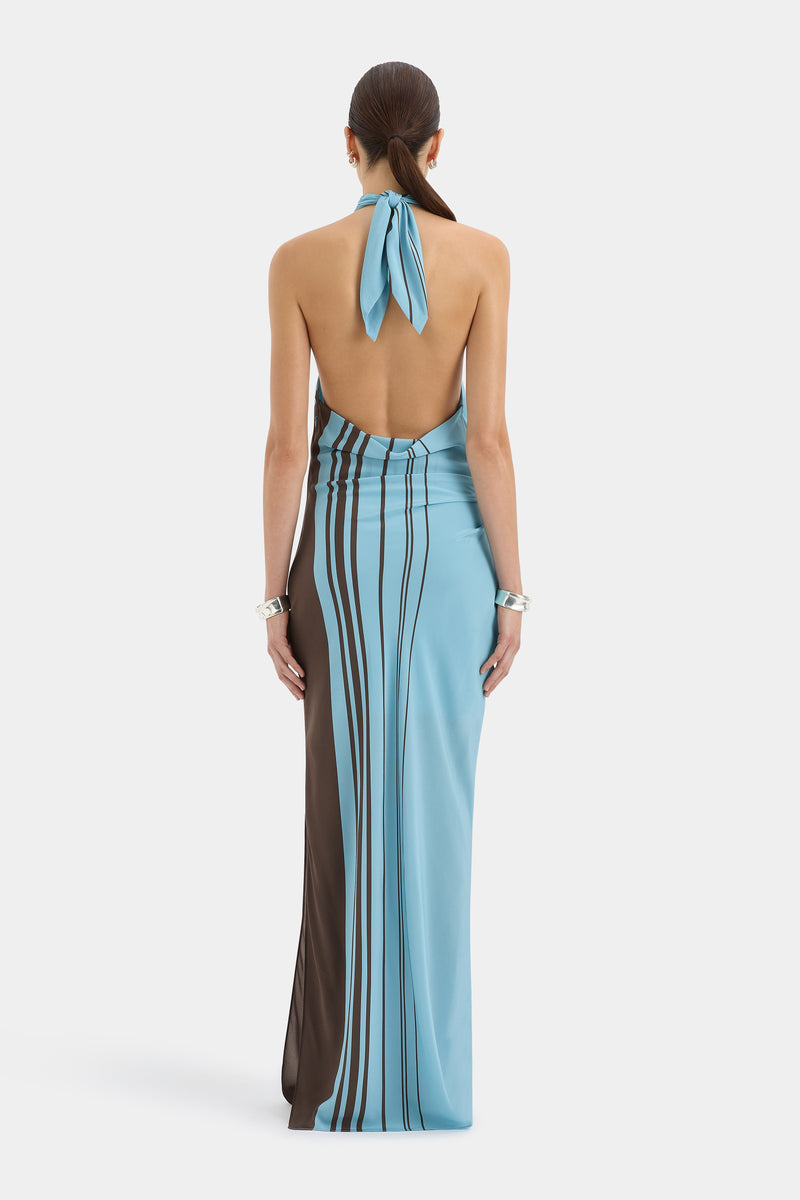 Rioja Halter Scarf Maxi Dress