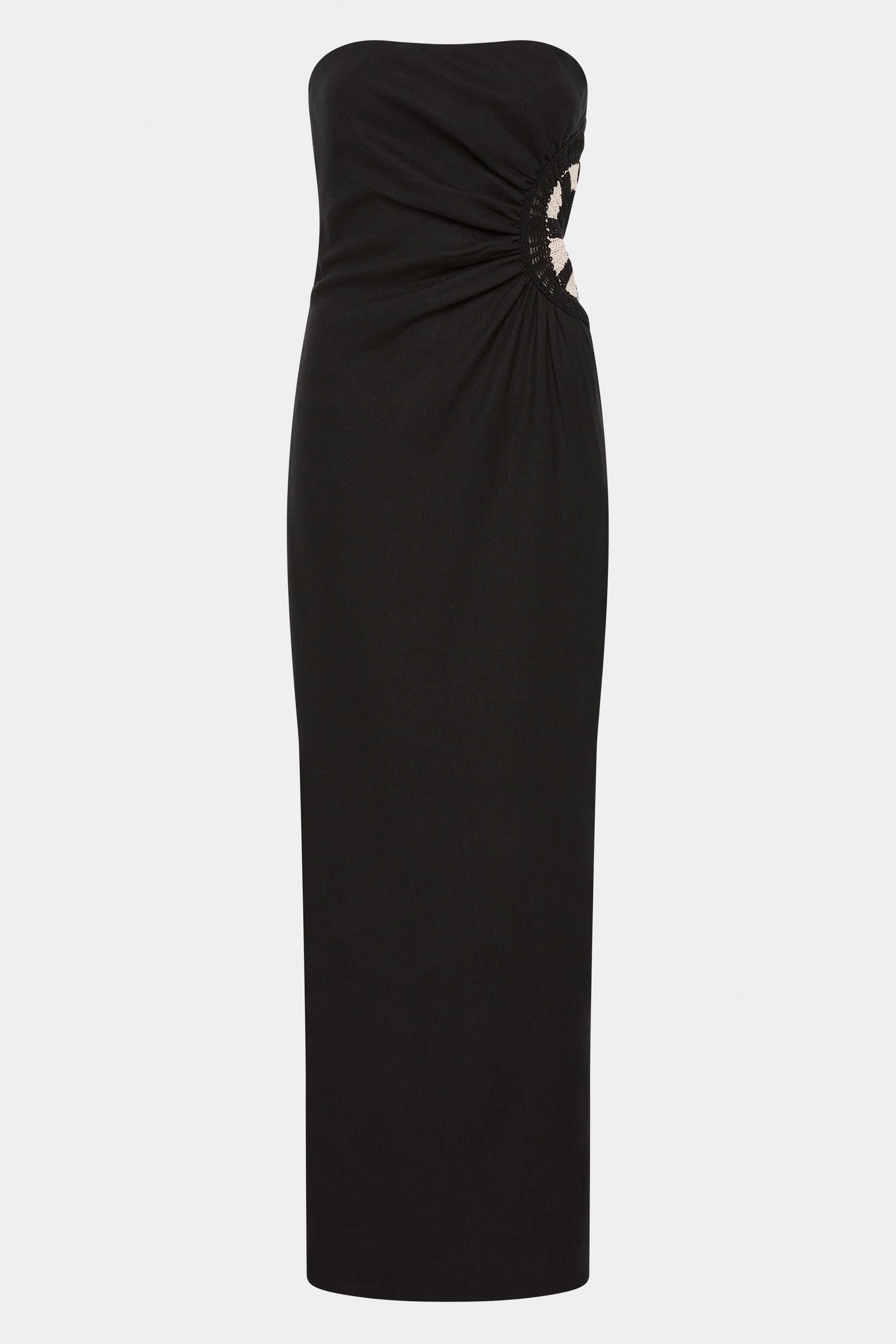 SIR the label Dorian Strapless Midi Dress BLACK