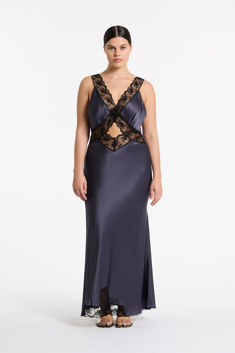 SIR the label Aries Cut Out Gown NAVY