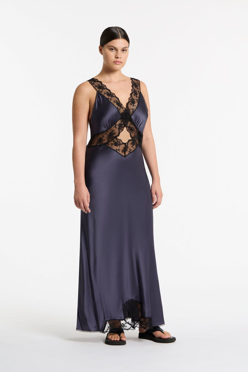 SIR the label Aries Cut Out Gown NAVY