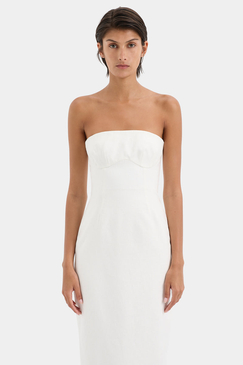 SIR the label Evalita Column Dress IVORY