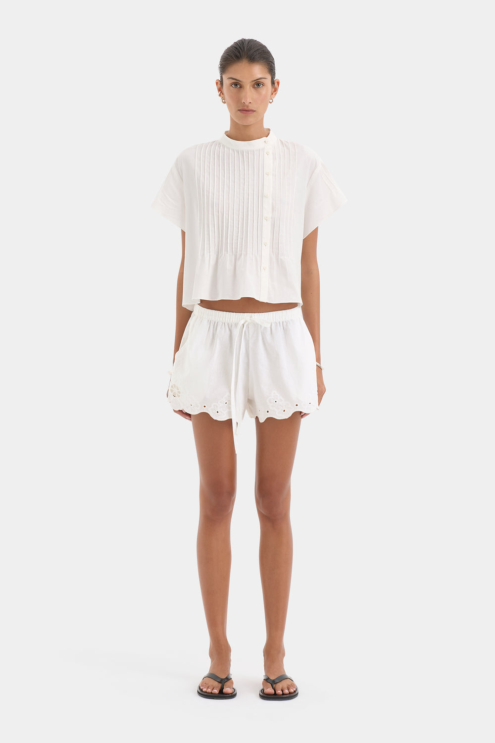 Beatrice Pintuck Top