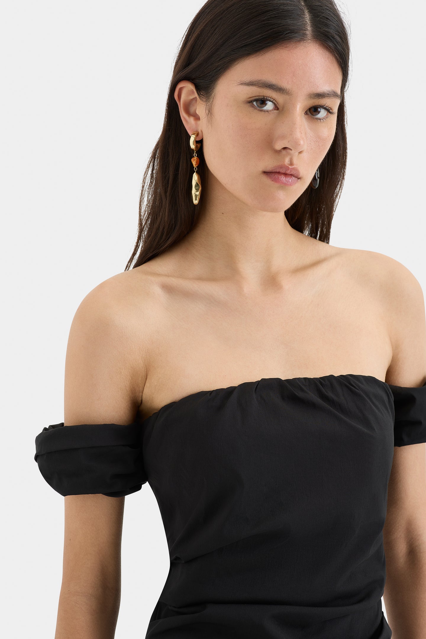 SIR the label Carmen Draped Mini Dress BLACK