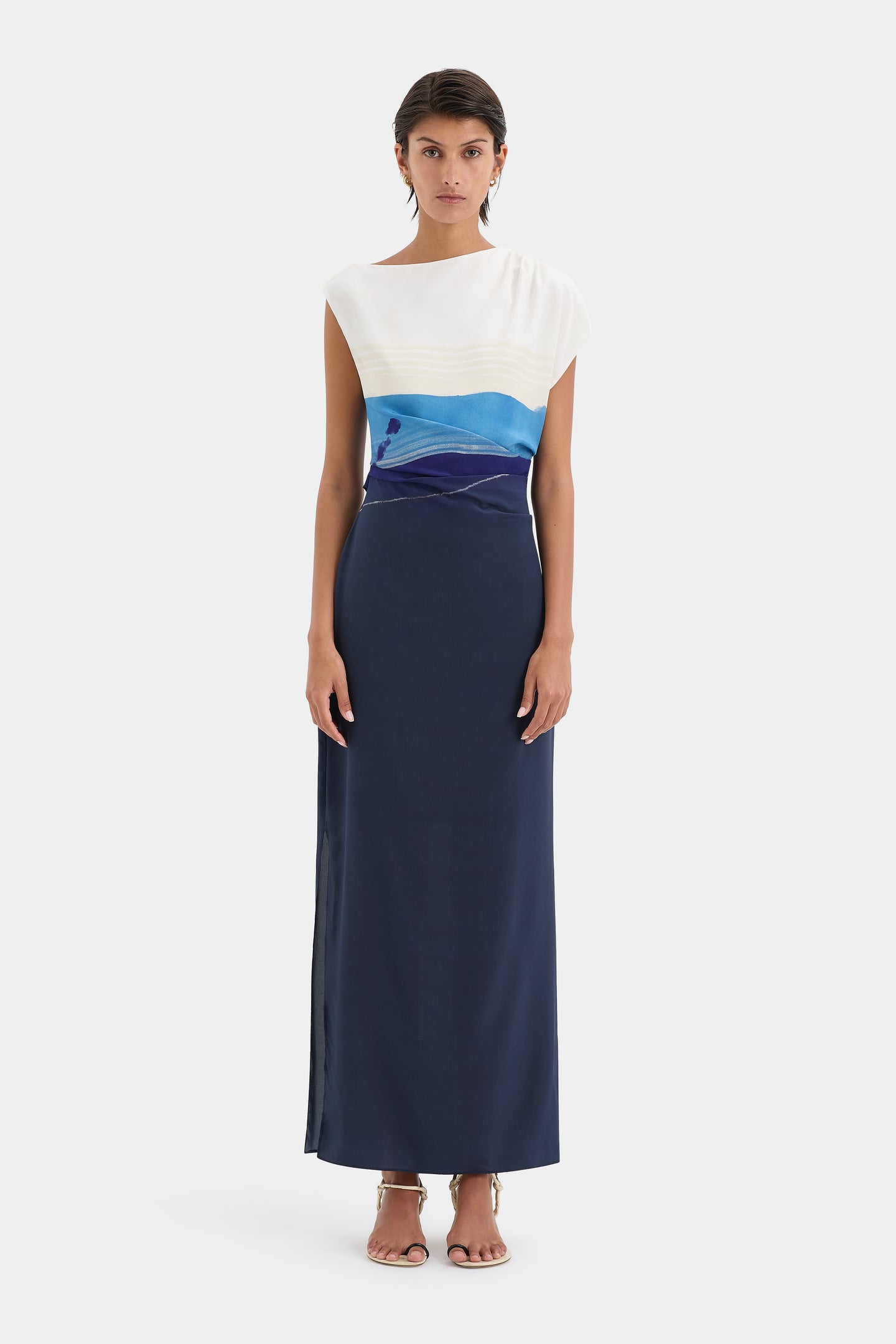 SIR the label Mariner Midi Dress SHORELINE STRIPE