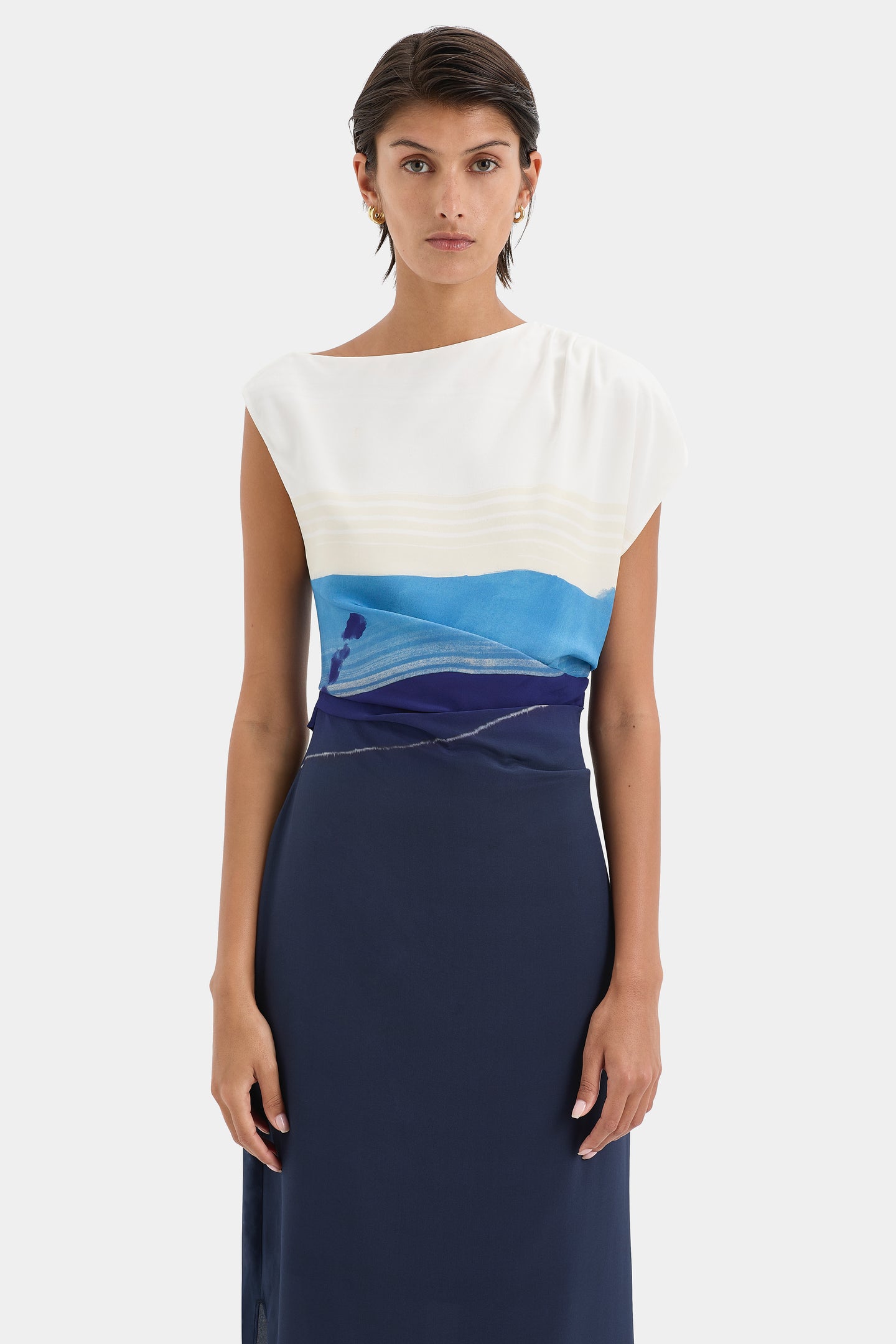 SIR the label Mariner Midi Dress SHORELINE STRIPE