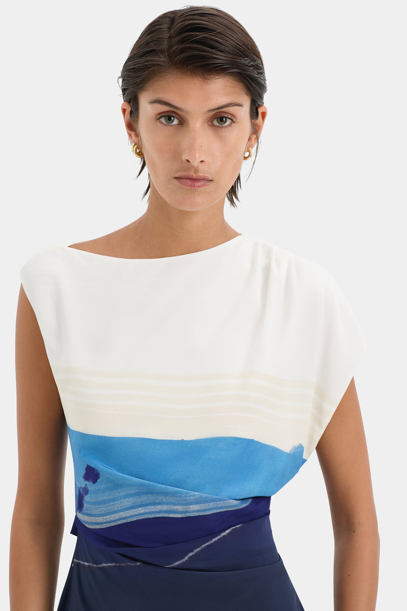 SIR the label Mariner Midi Dress SHORELINE STRIPE