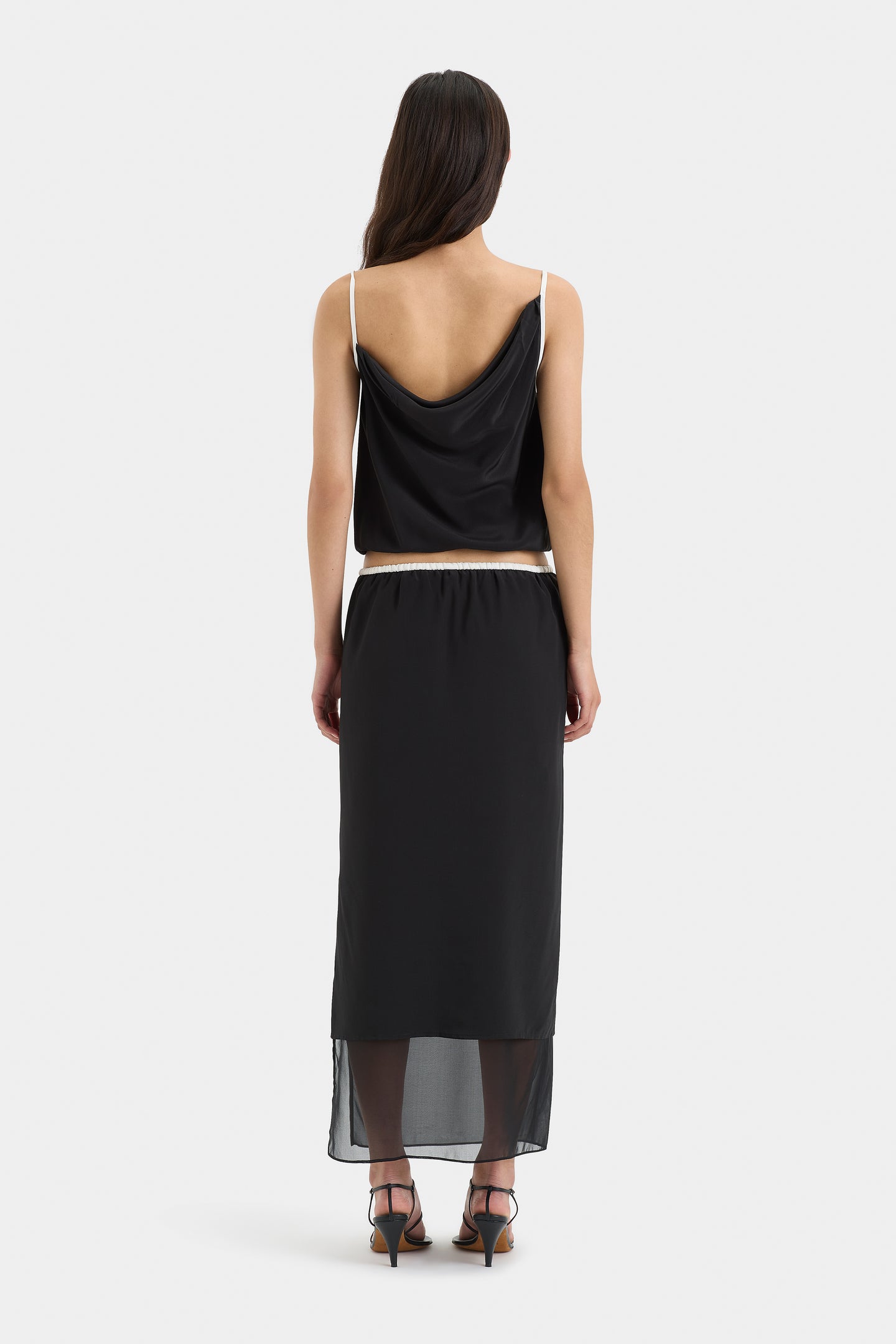 SIR the label Adrienne Midi Skirt MONOCROME