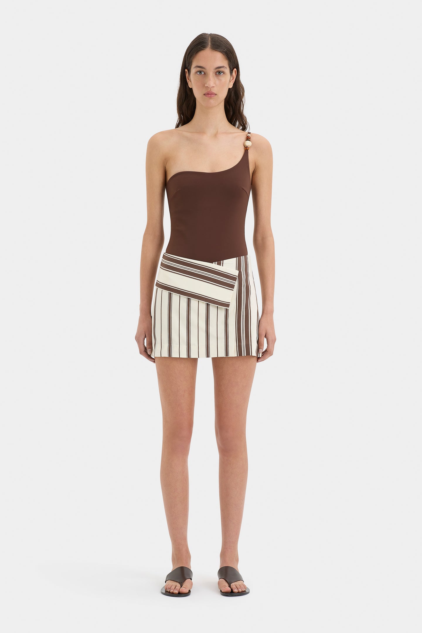 SIR the label Jeanne Beaded One Piece CHOCOLATE