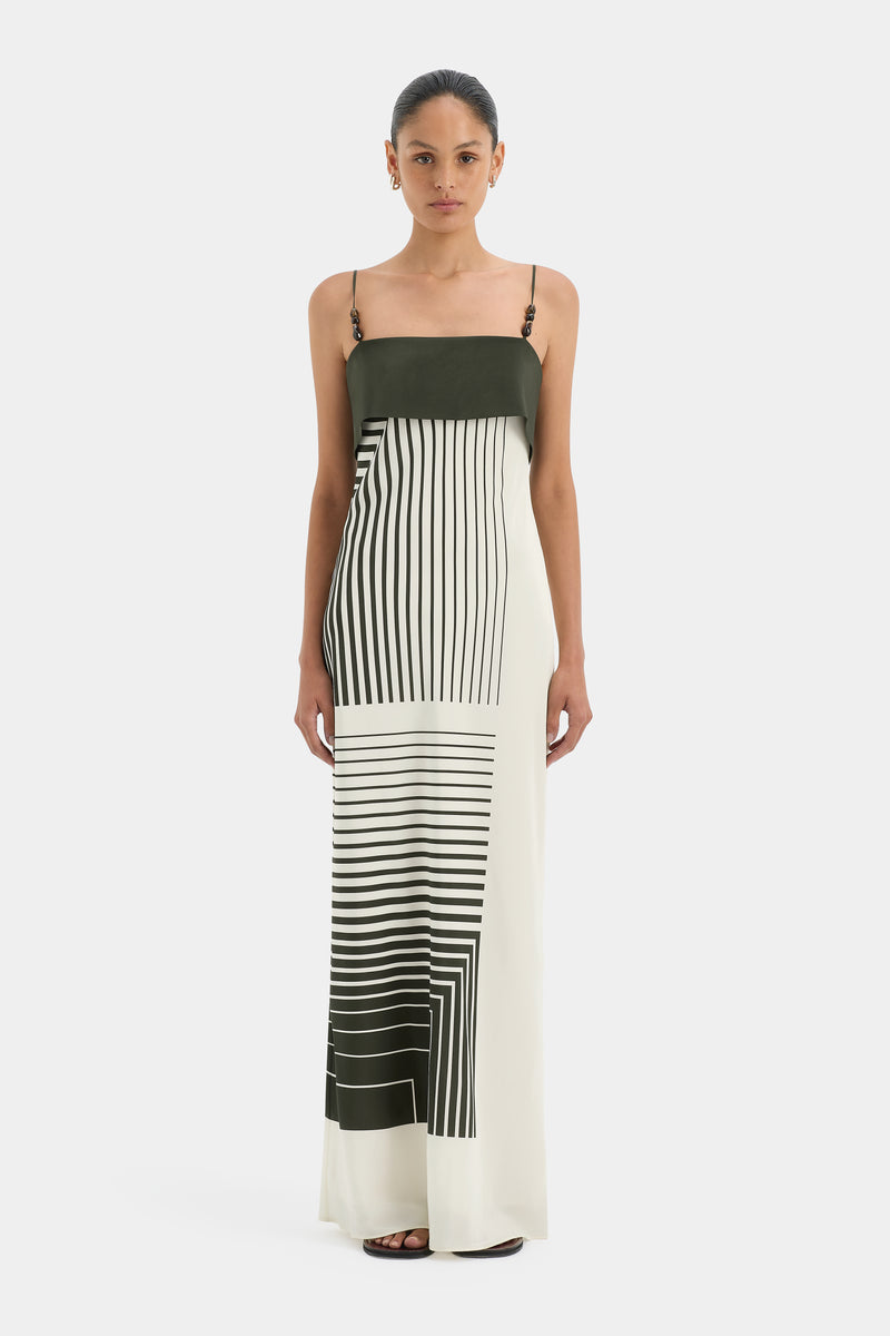 SIR the label Leilana Slip Dress Garden Stripe