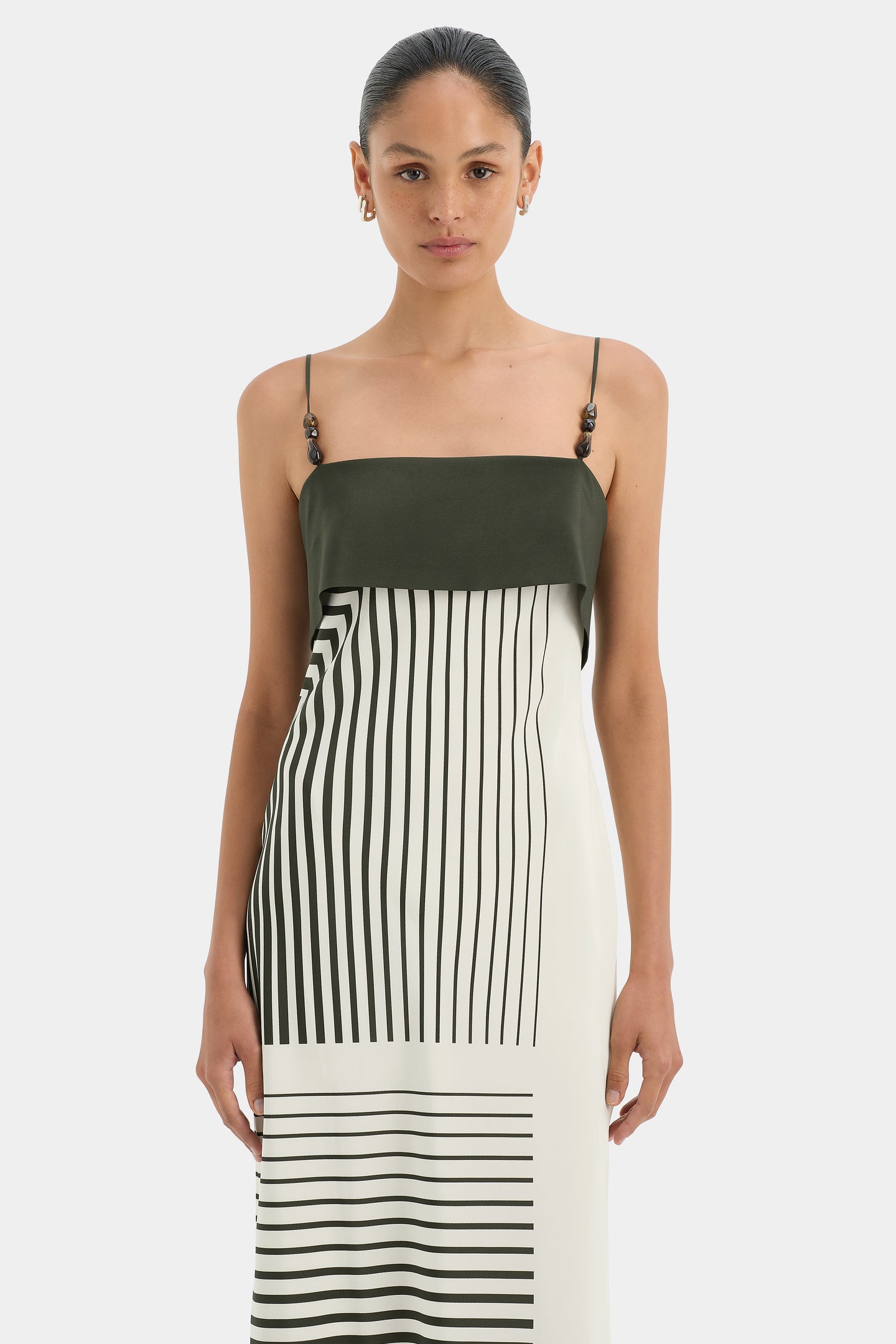 SIR the label Leilana Slip Dress Garden Stripe