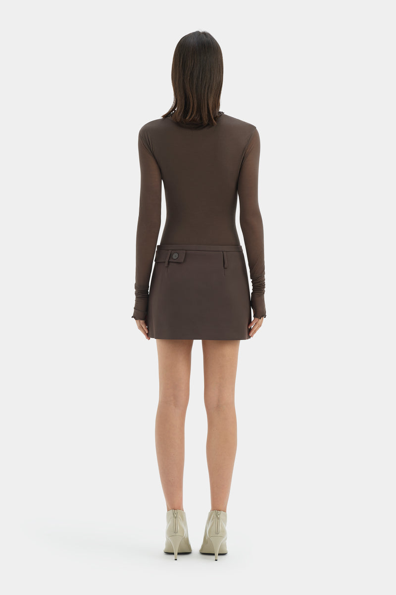 Sandrine Button Mini Skirt