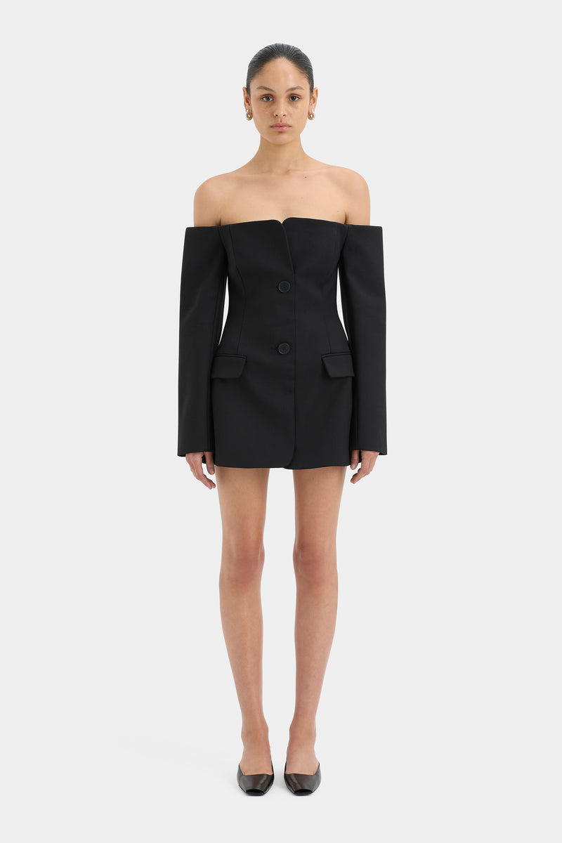 SIR the label Sandrine Tailored Mini Dress Black