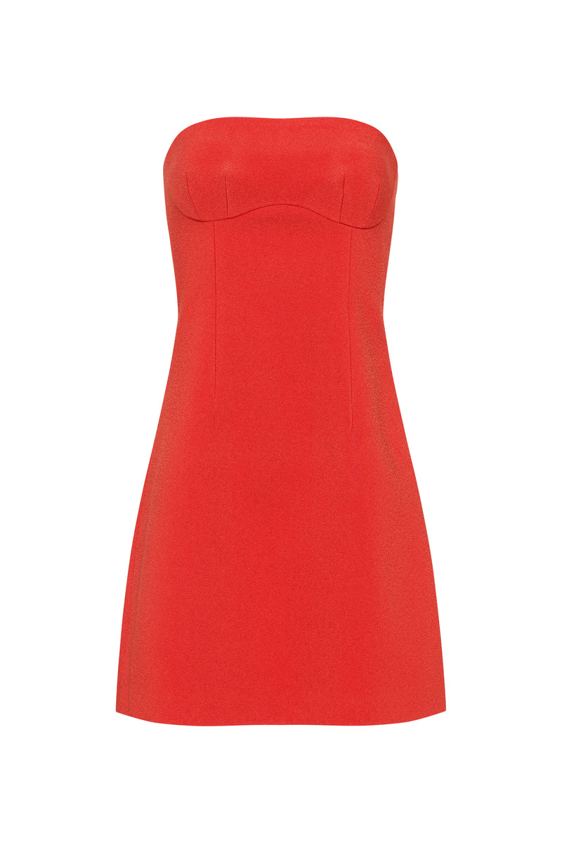 SIR the label Spoerri Sculpted Mini Dress Red
