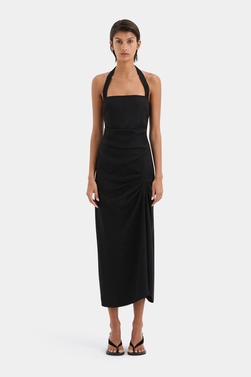 SIR the label Dorian Ruched Skirt BLACK