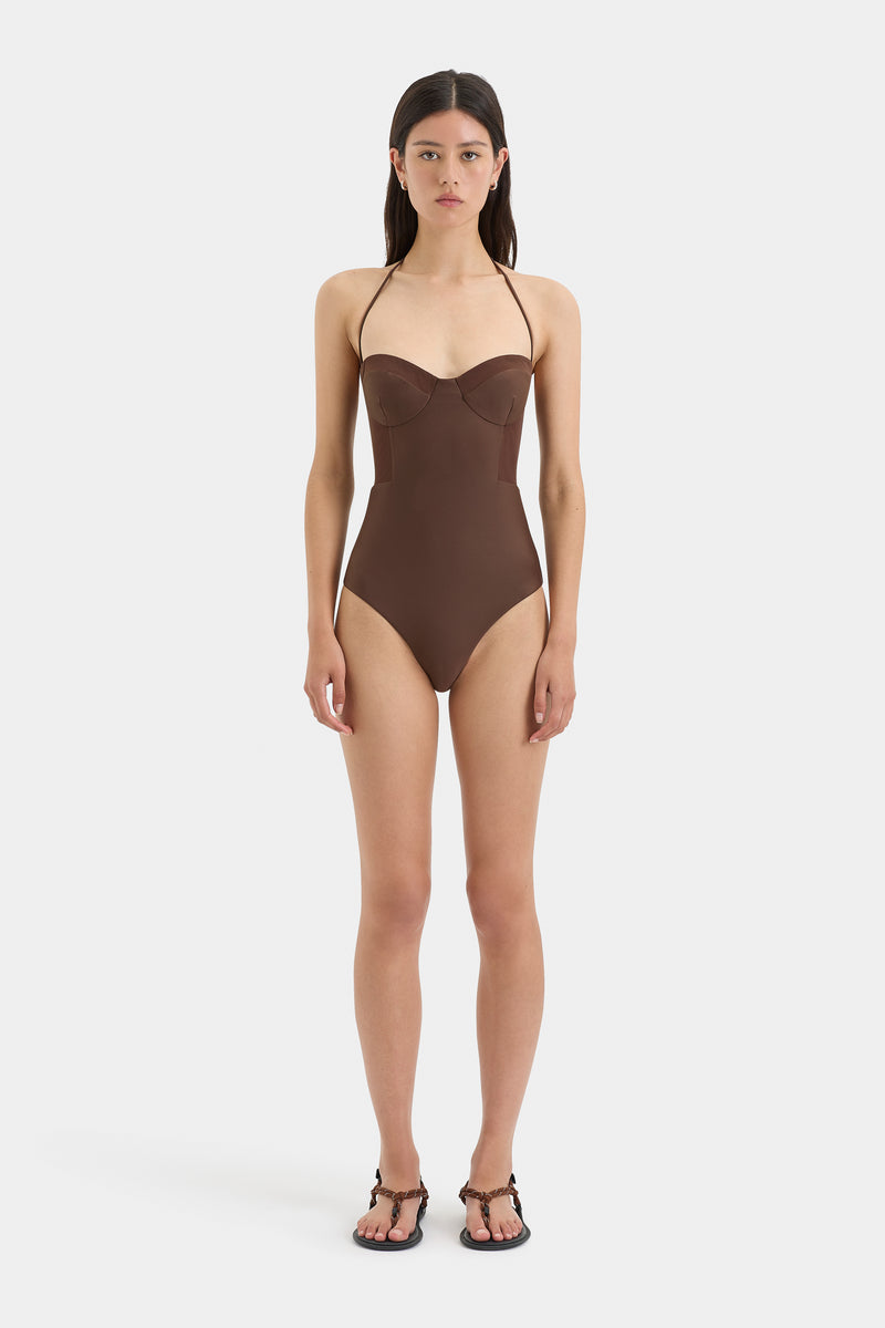 SIR the label Dunes Splice One Piece CHOCOLATE