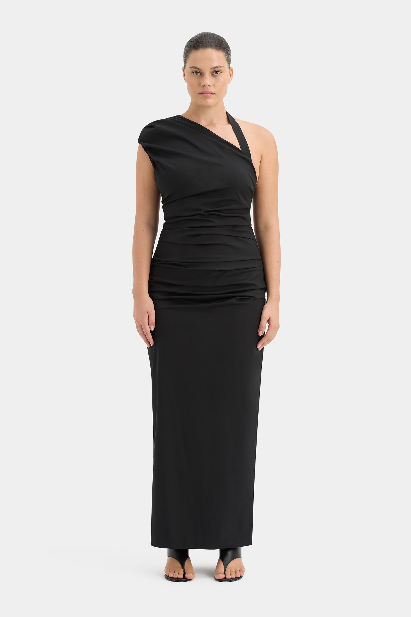 SIR the label Giacomo Gathered Gown Black