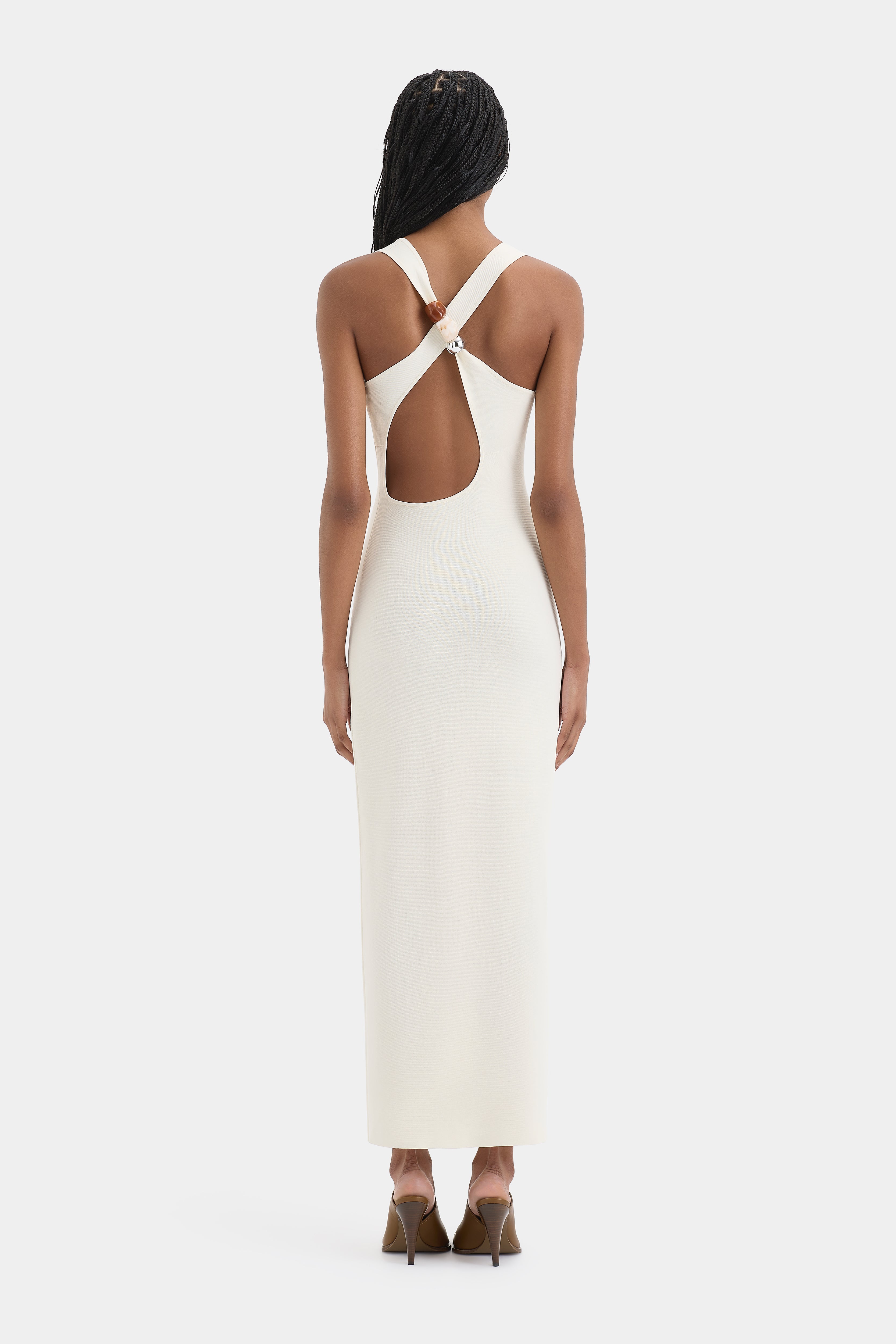 Sabah Cross Back Midi Dress
