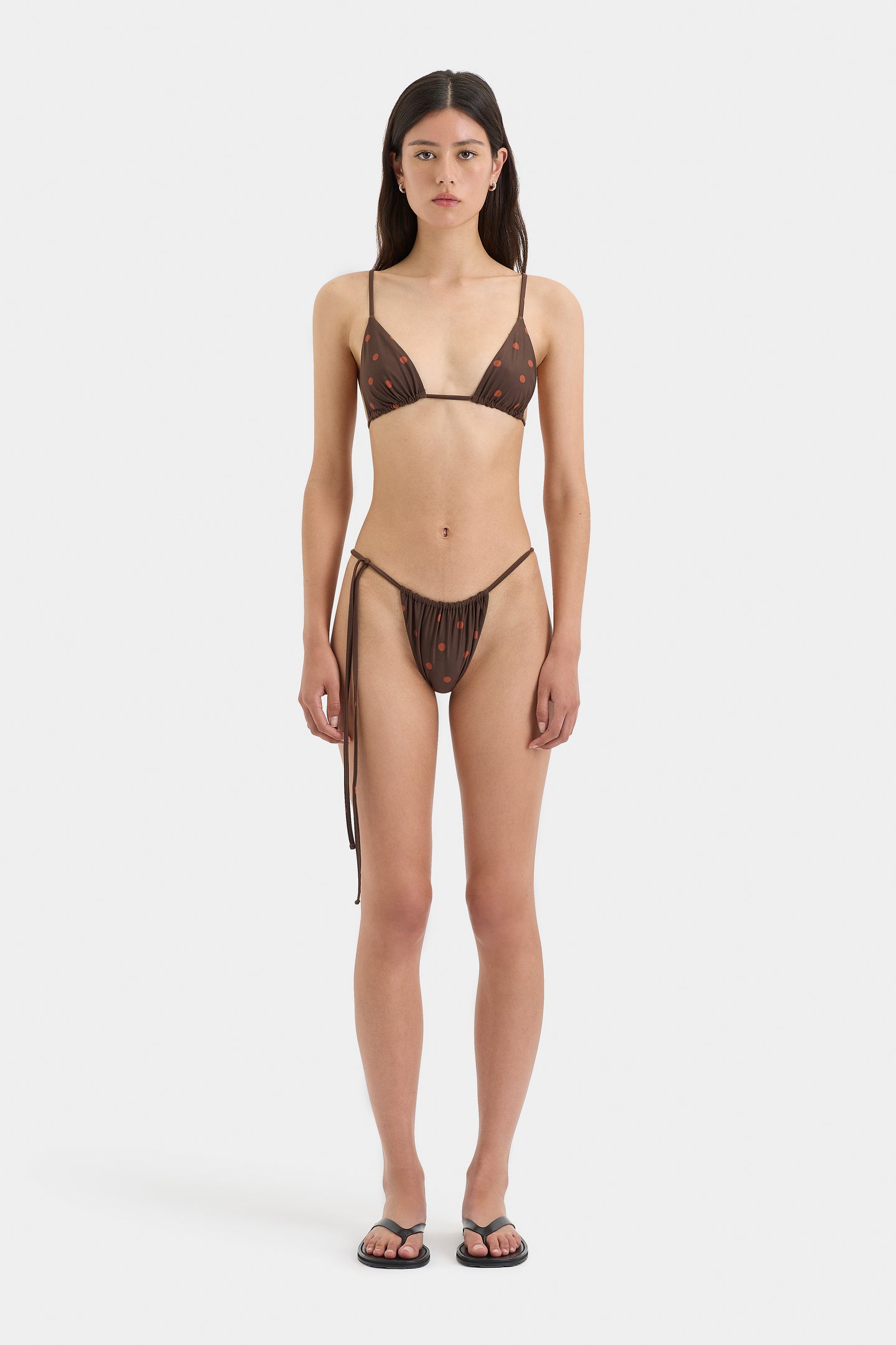 SIR the label Alina String Brief CHOCOLATE DOT