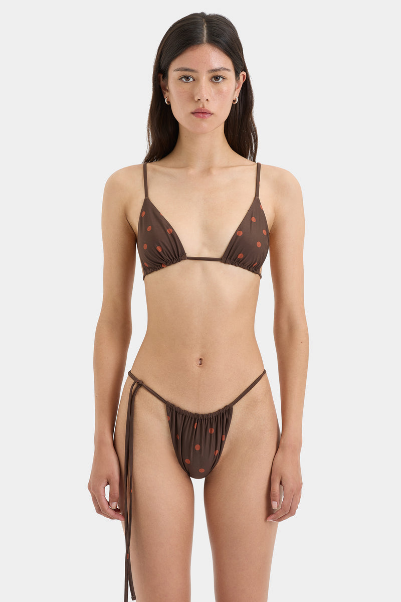 SIR the label Alina String Brief CHOCOLATE DOT