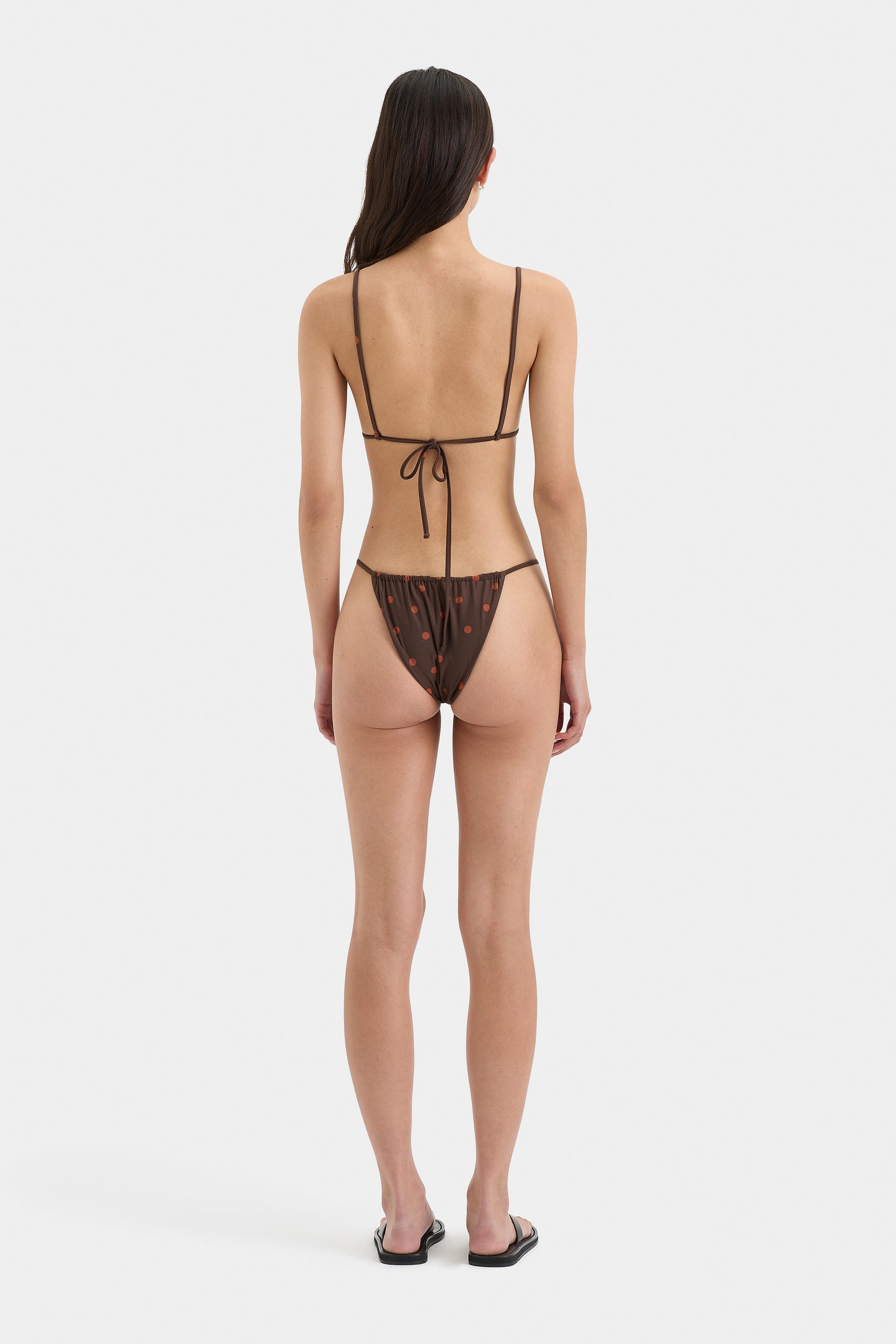 SIR the label Alina String Triangle Top CHOCOLATE DOT