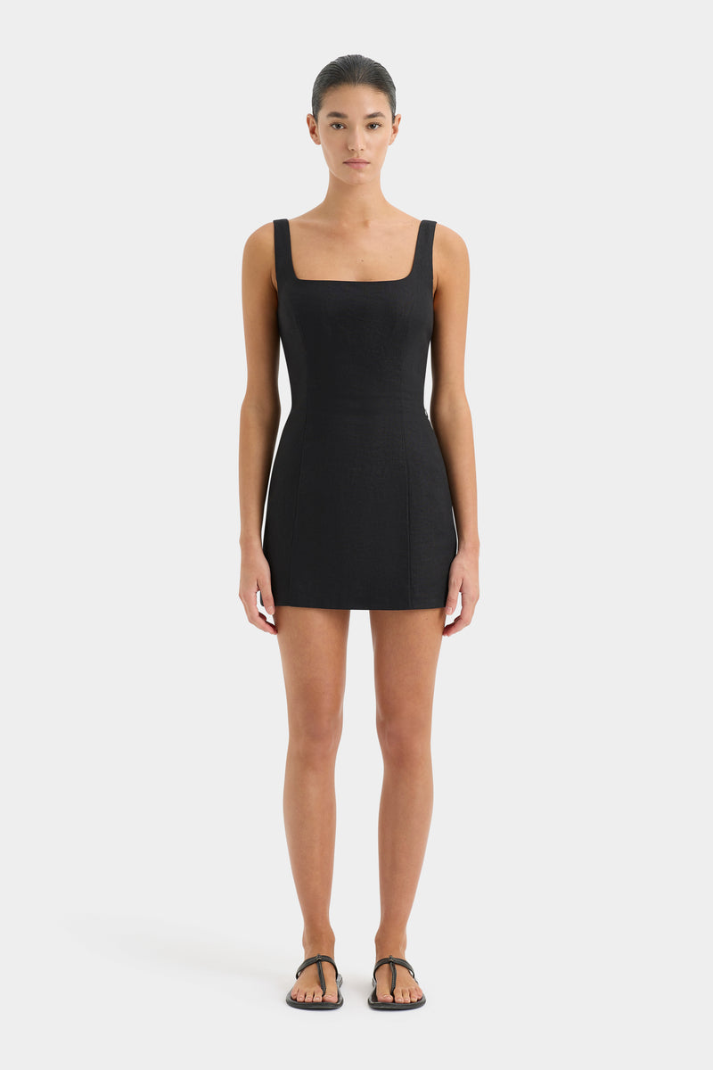 SIR the label Iris Tie Mini Dress BLACK