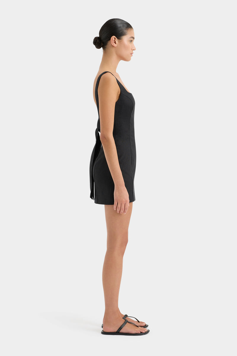 SIR the label Iris Tie Mini Dress BLACK