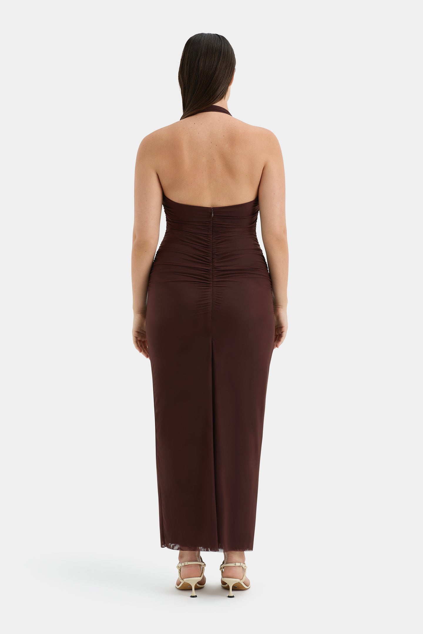 SIR the label Jacques Knot Midi Dress CHOCOLATE