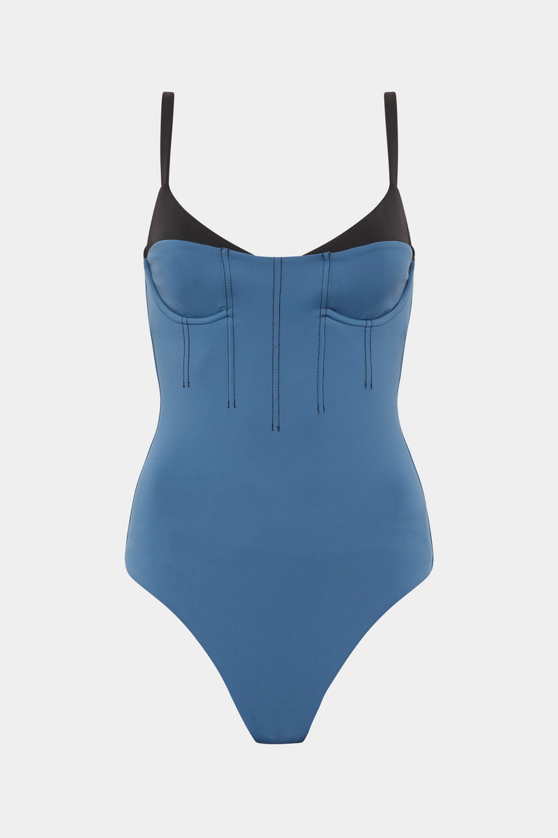 SIR the label Robbie Balconette One Piece CORNFLOWER