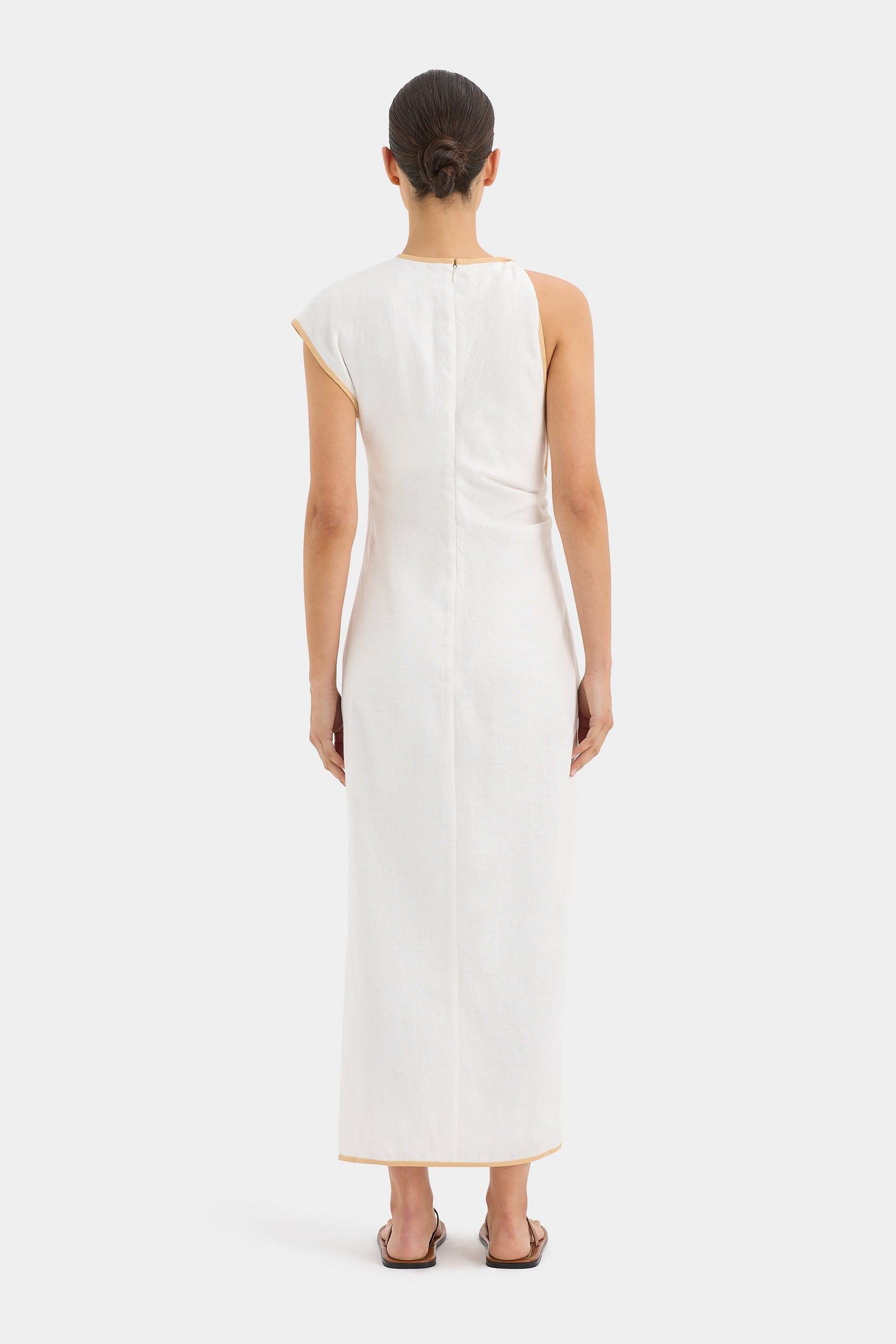 SIR the label Noemi Cut Out Midi Dress IVORY